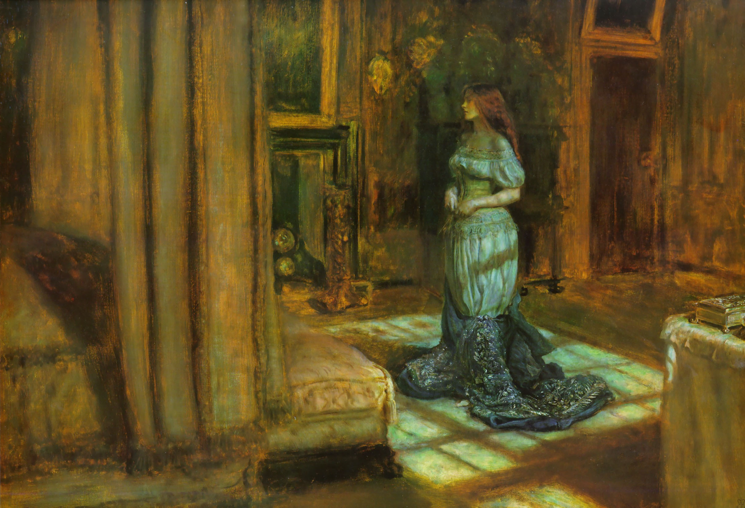 A3 Art Print titled Madeleine undressing by John Everett Millais for room decor