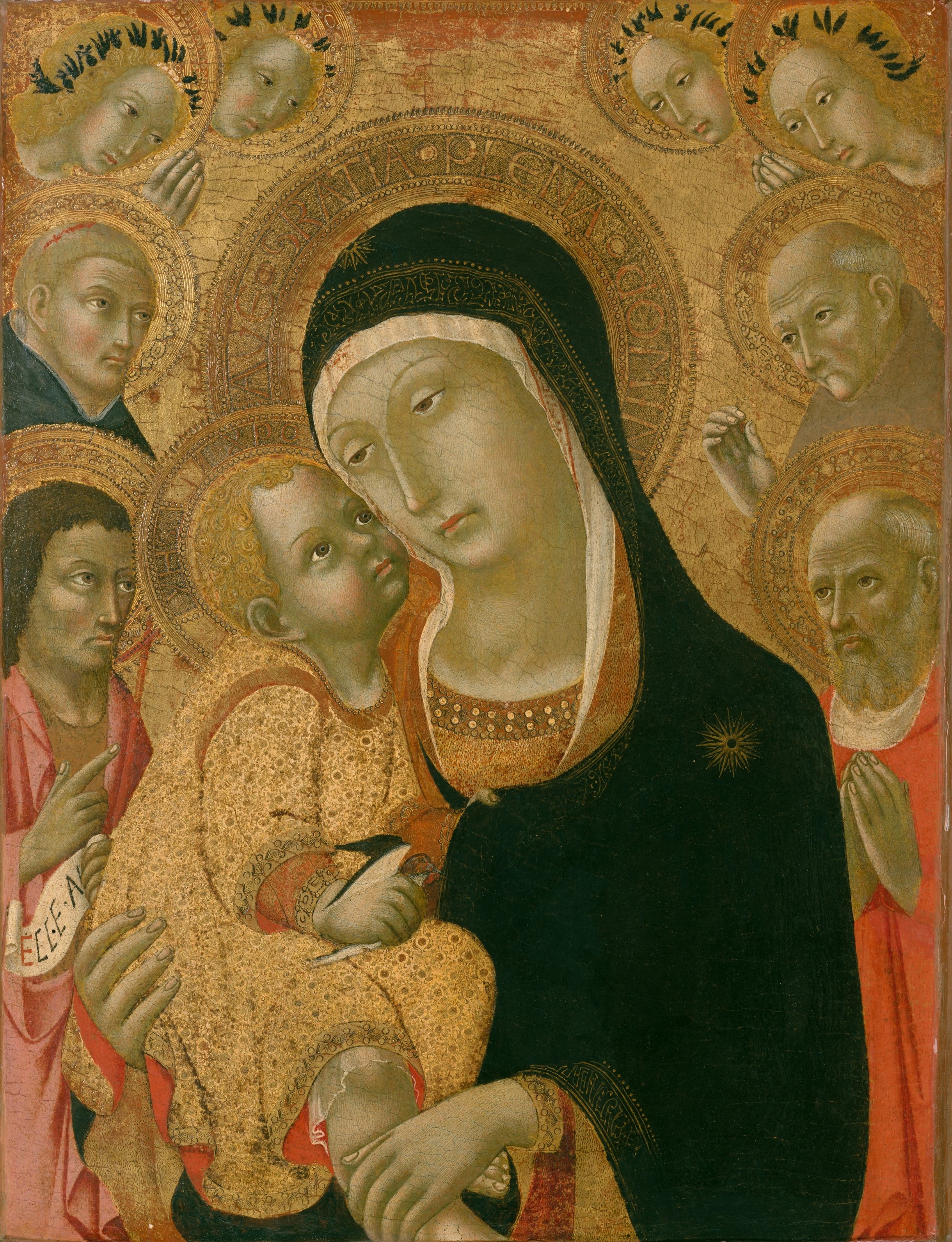 A3 Art Print titled Madonna and Child with Saints by Sano di Pietro for room decor
