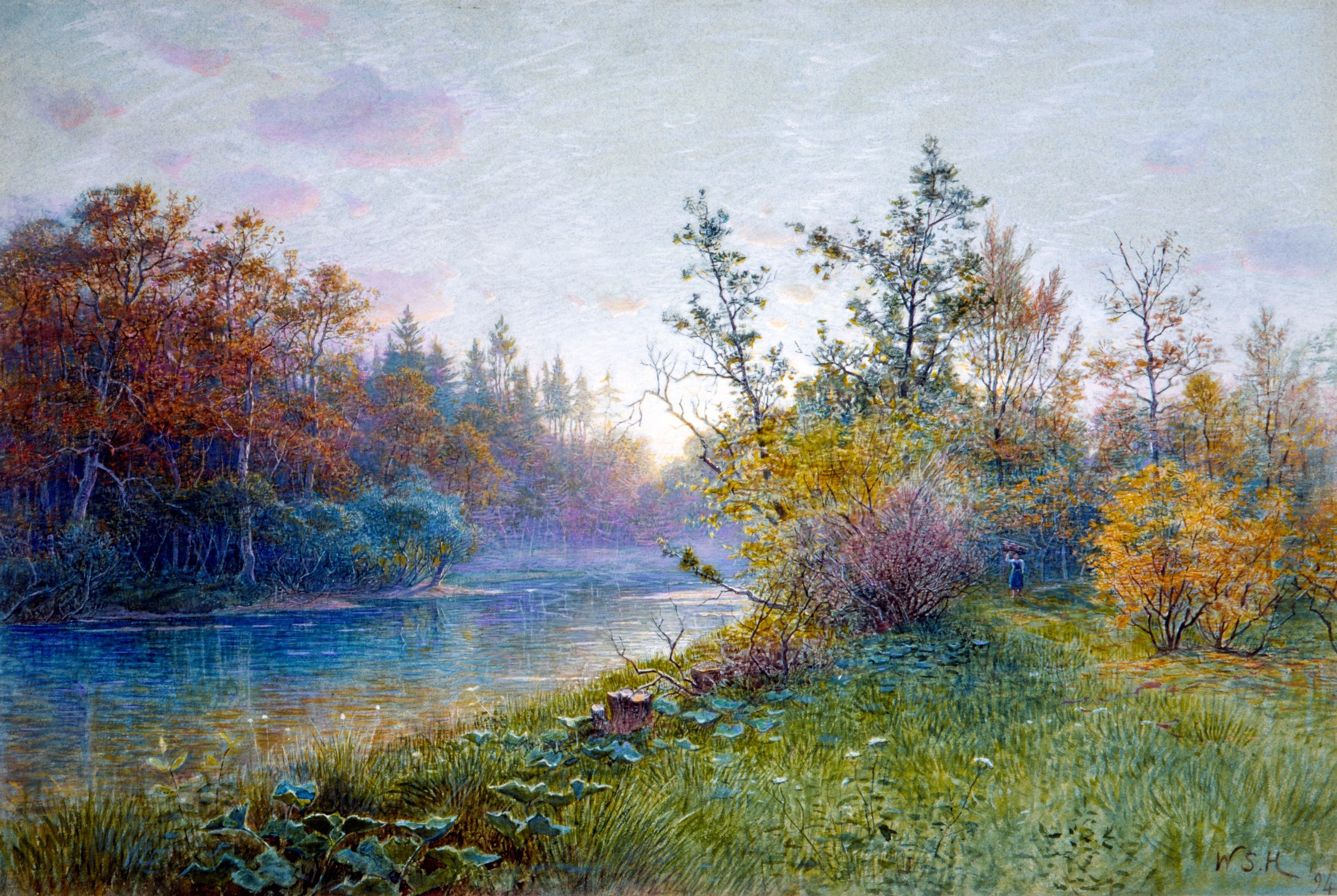 A3 Art Print titled Mill Dam in Traunstein by William Stanley Haseltine for room decor