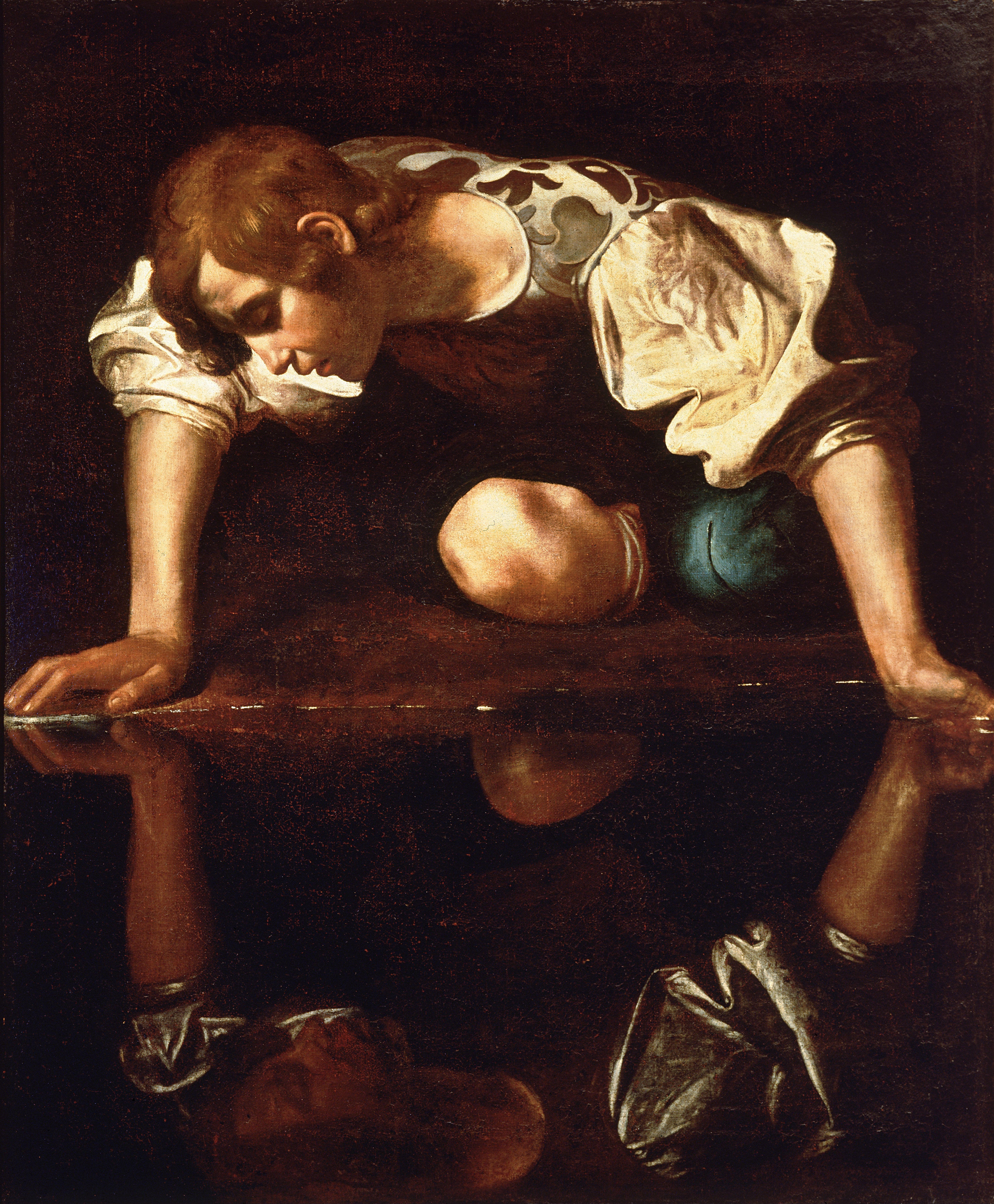 A3 Art Print titled Narcissus by Caravaggio for room decor