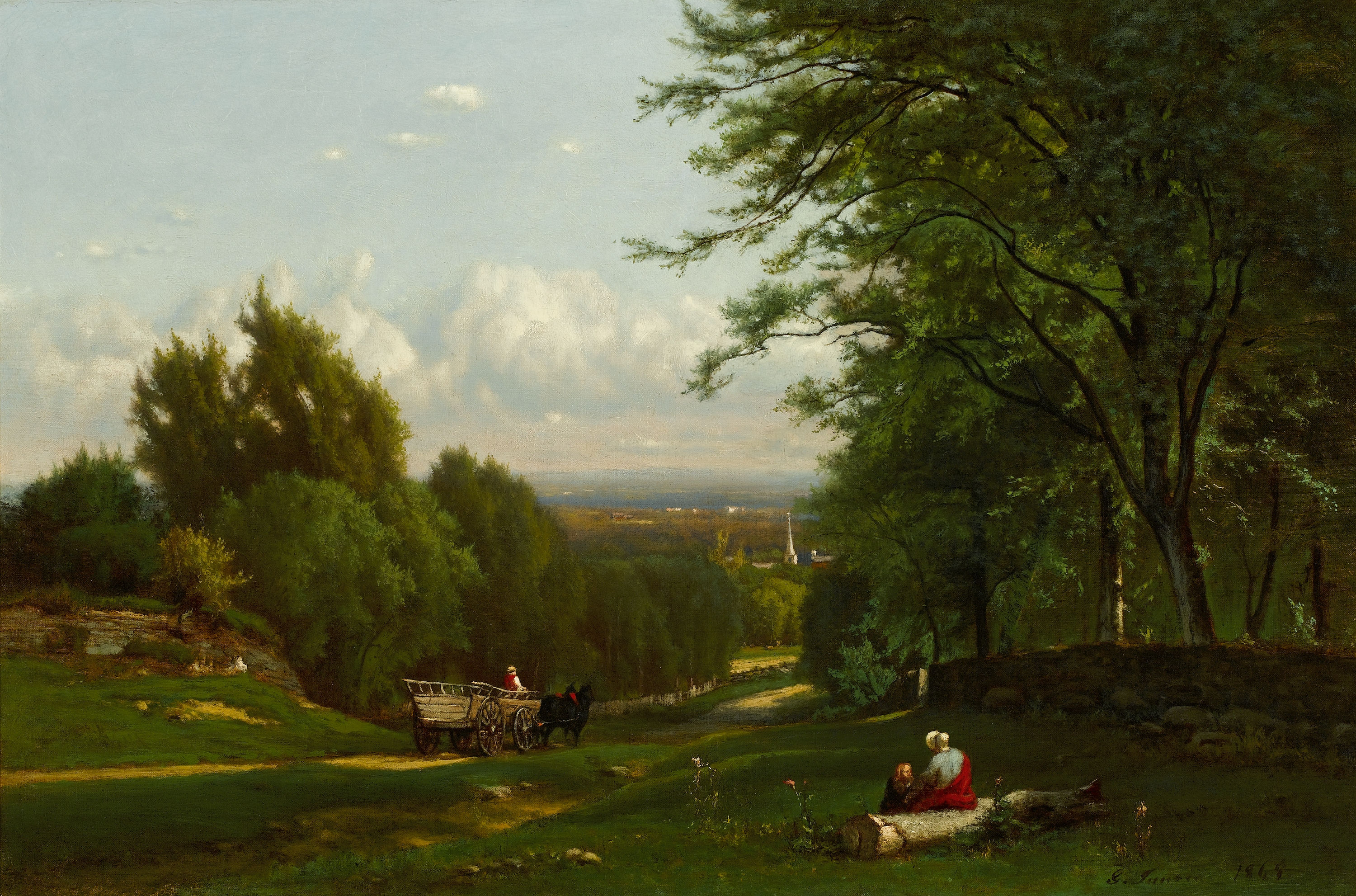 A3 Art Print titled Near Leeds New York by George Inness for room decor