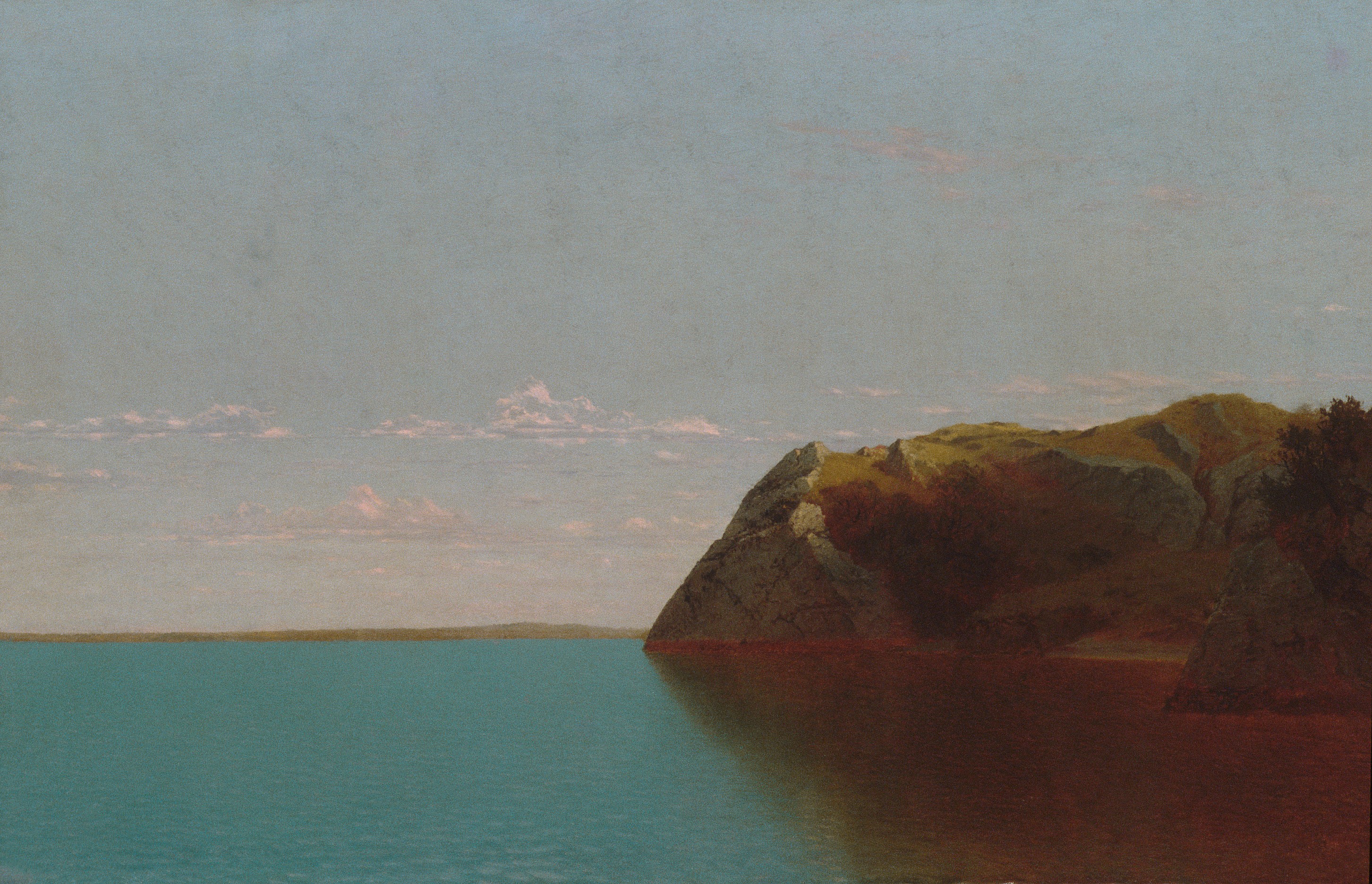 A3 Art Print titled Newport Rocks by John Frederick Kensett for room decor