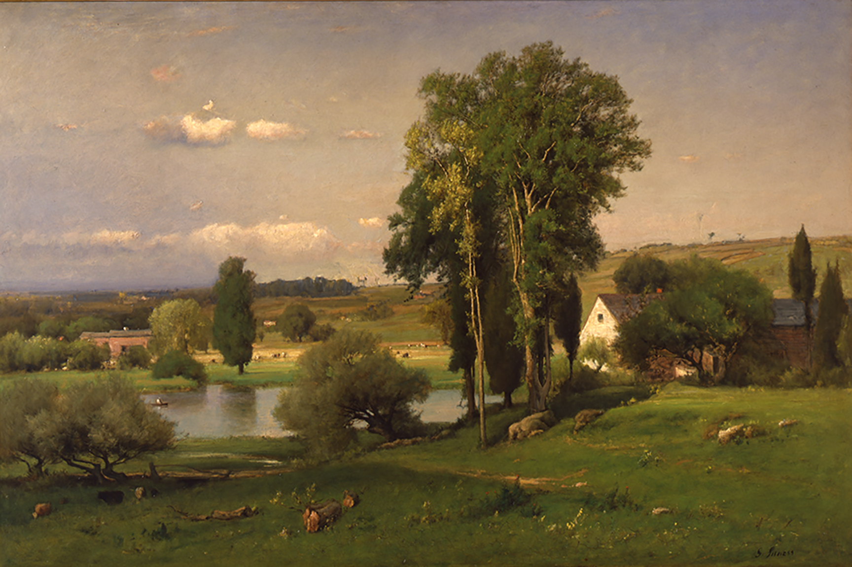 A3 Art Print titled Old Homestead by George Inness for room decor