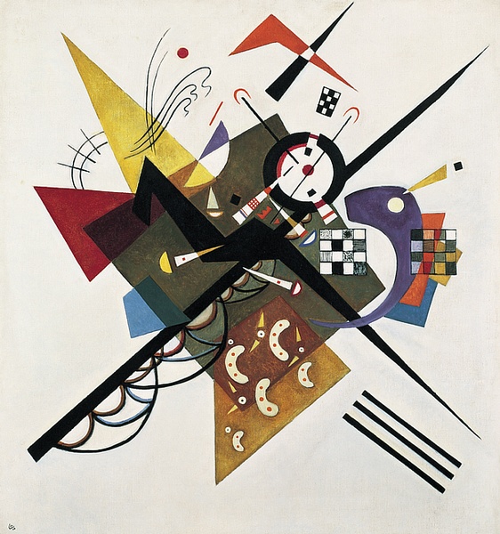 A3 Art Print titled On White II by Wassily Kandinsky for room decor
