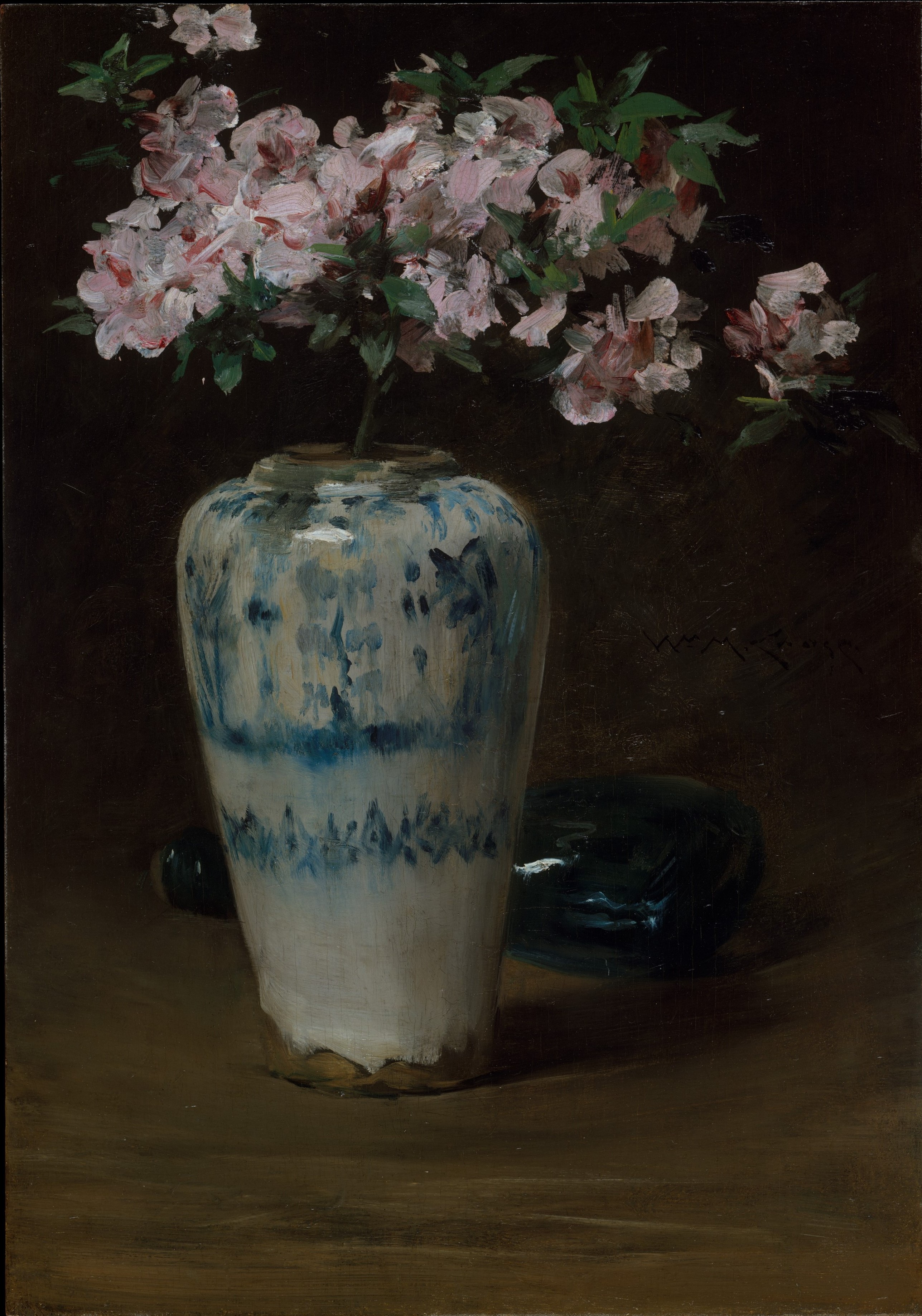 A3 Art Print titled Pink Azalea Chinese Vase by William Merritt Chase for room decor
