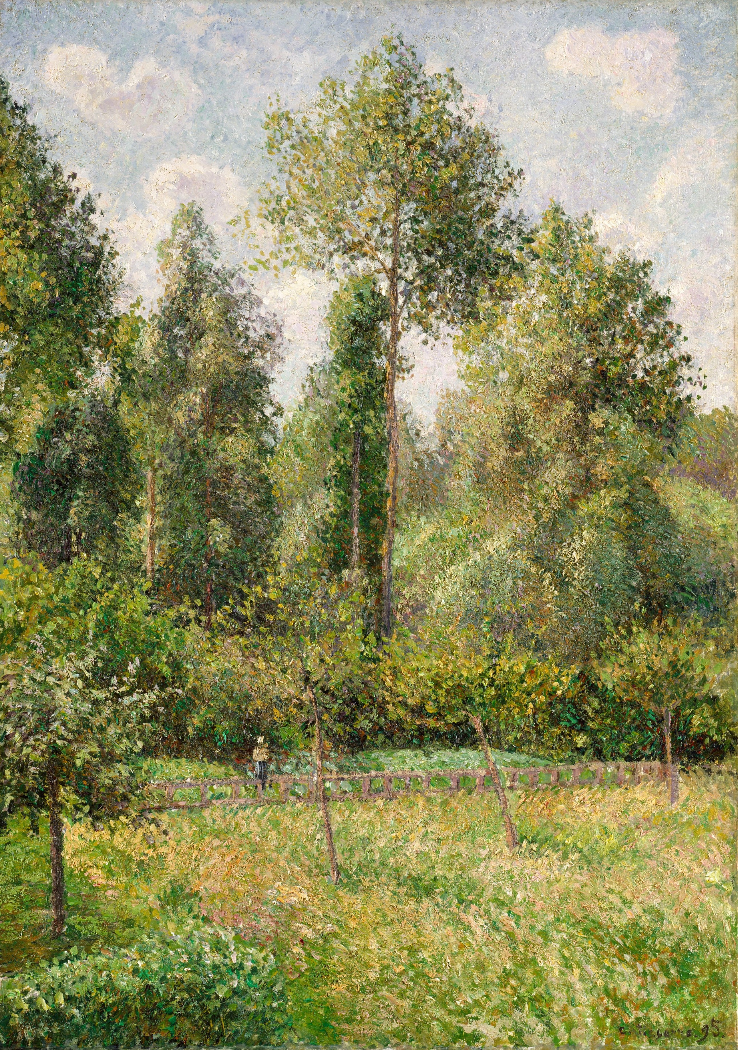 A3 Art Print titled Poplars by Camille Pissarro for room decor