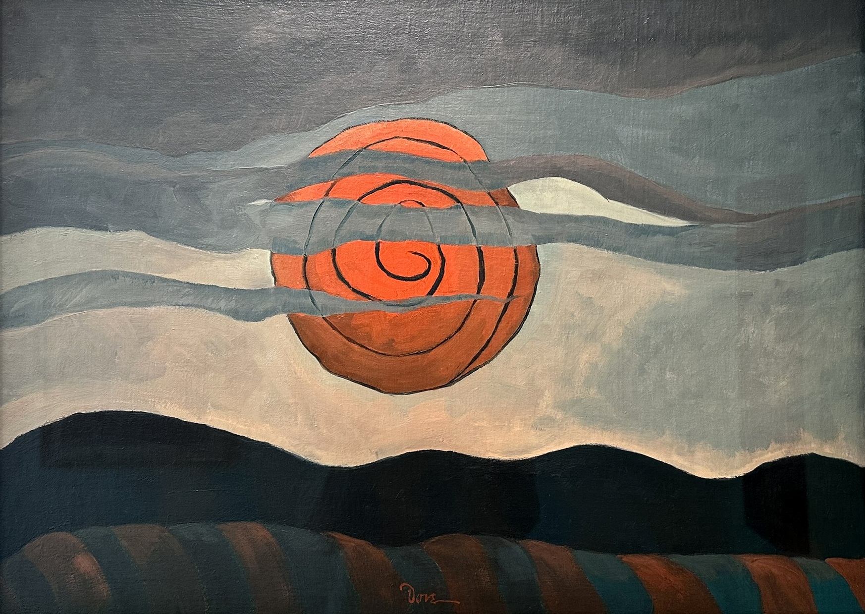 A3 Art Print titled Red Sun by Arthur Dove for room decor