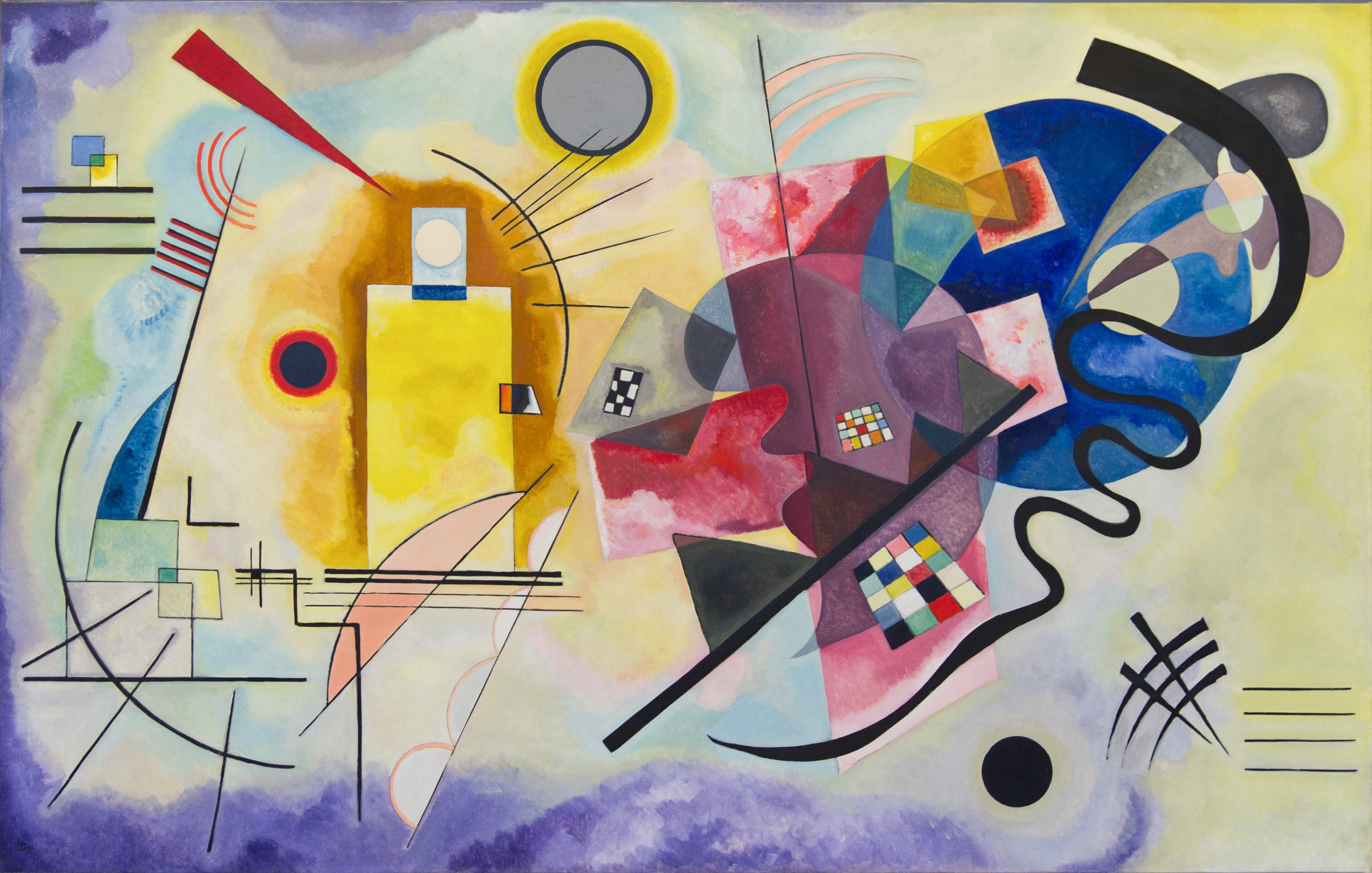 A3 Art Print titled Red, Yellow and Blue by Wassily Kandinsky for room decor