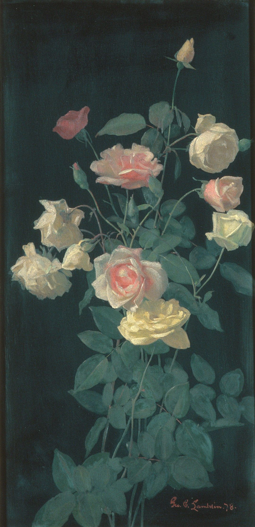 A3 Art Print titled Roses by George Cochran Lambdin for room decor