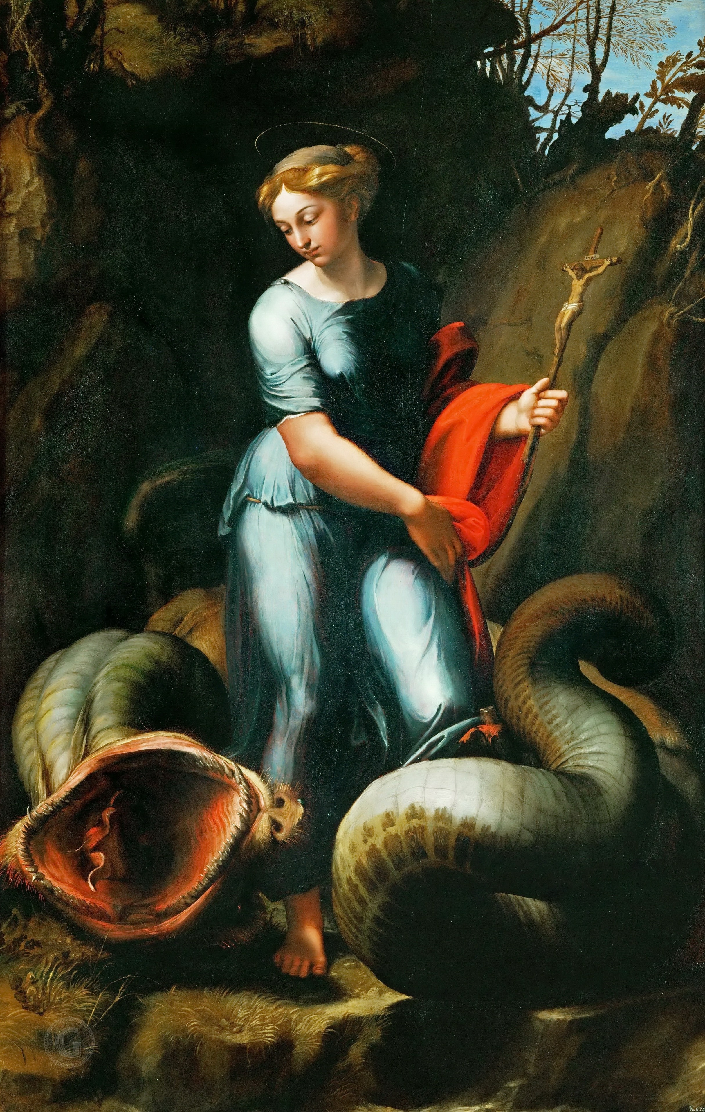 A3 Art Print titled Saint Margaret and the Dragon by Raphael for room decor