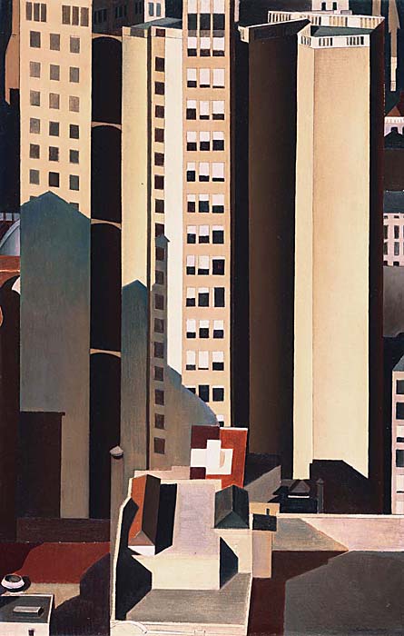 A3 Art Print titled Skyscrapers by Charles Sheeler for room decor