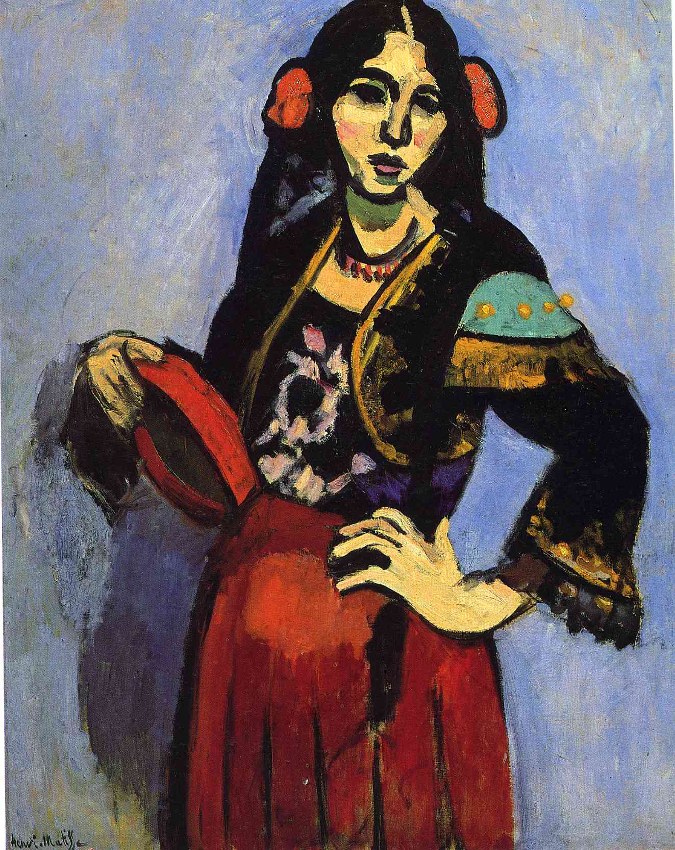 A3 Art Print titled Spanish Woman with a Tamborine by Henri Matisse for room decor