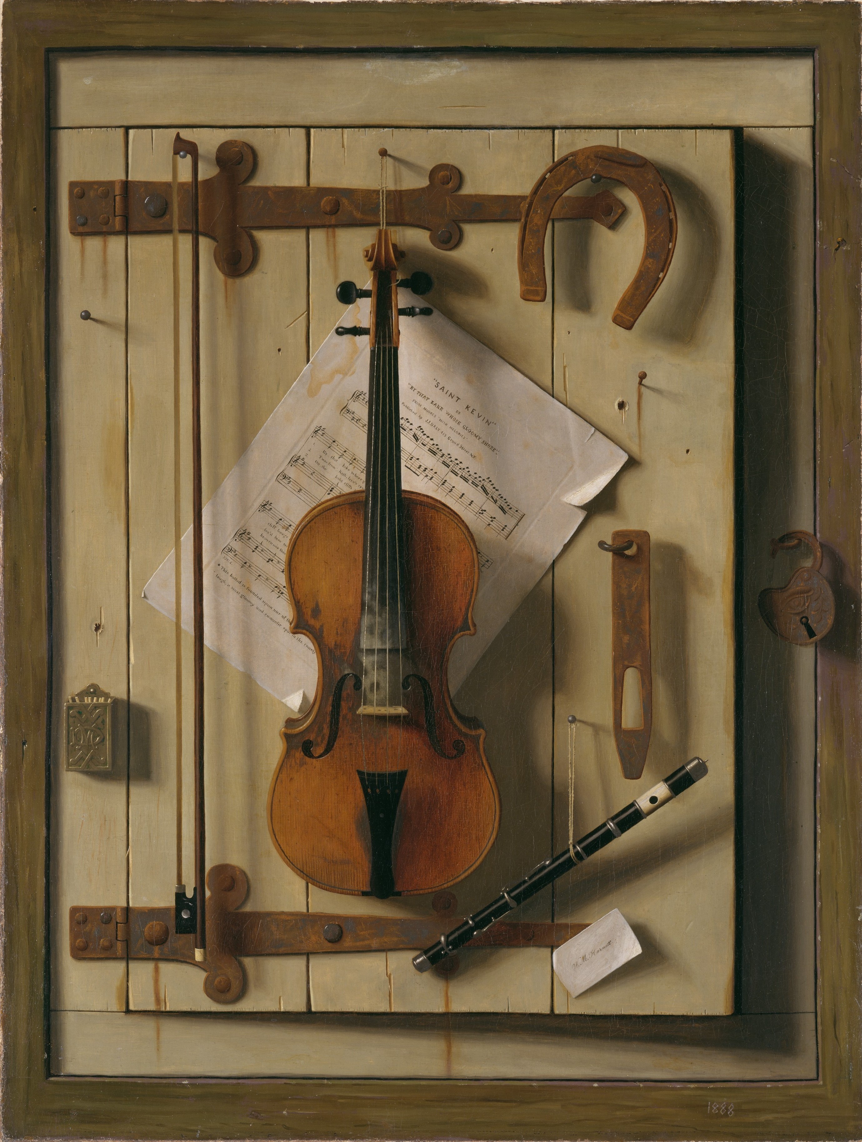 A3 Art Print titled Still Life with Violin and Music by William Michael Harnett for room decor