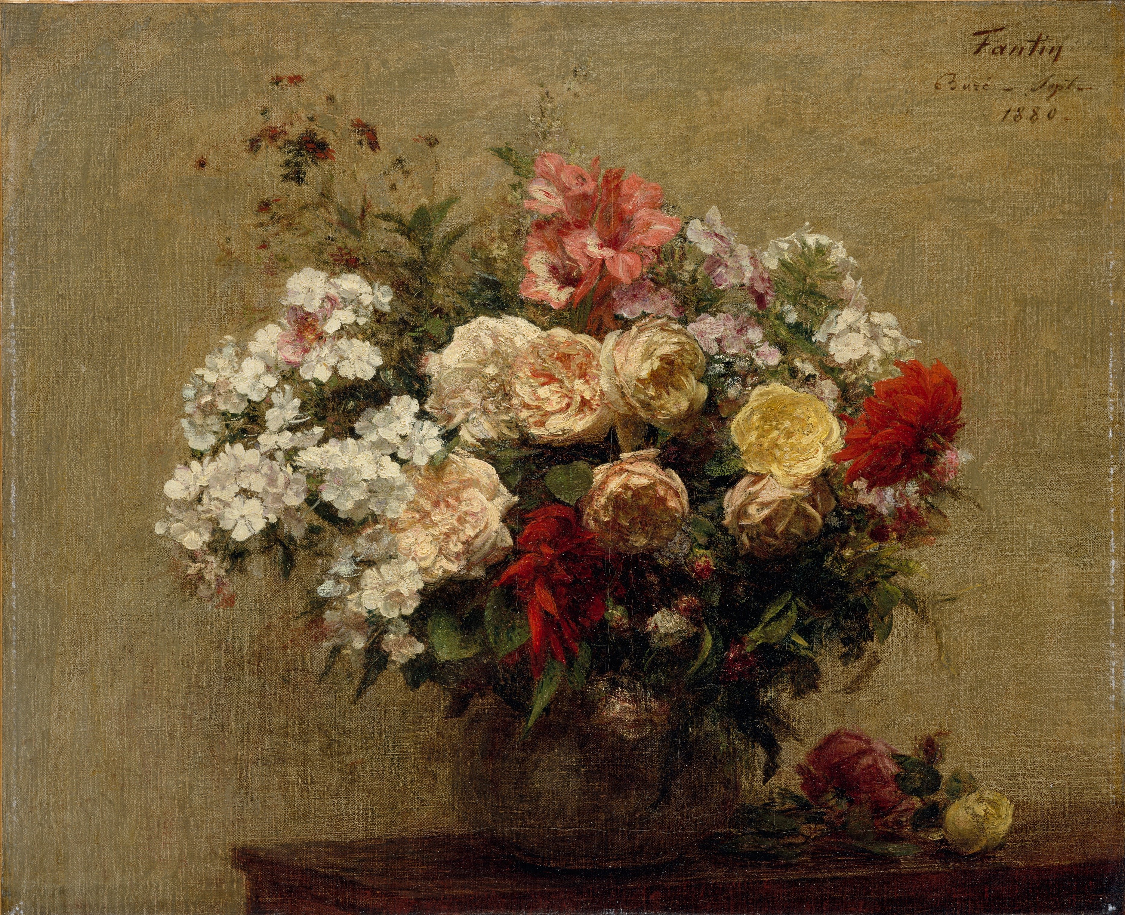A3 Art Print titled Summer Flowers by Henri Fantin-Latour for room decor