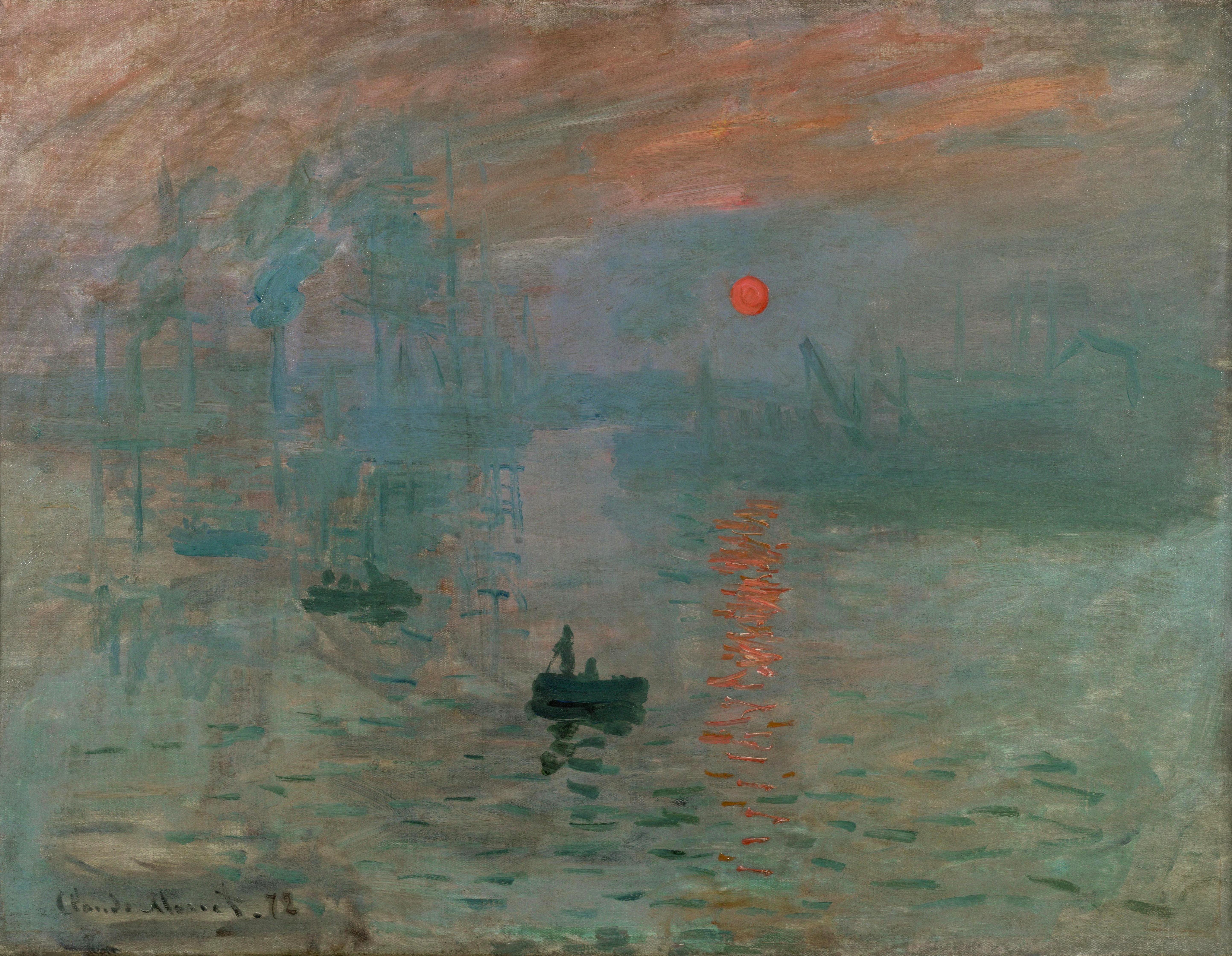 A3 Art Print titled Sunrise by Claude Monet for room decor