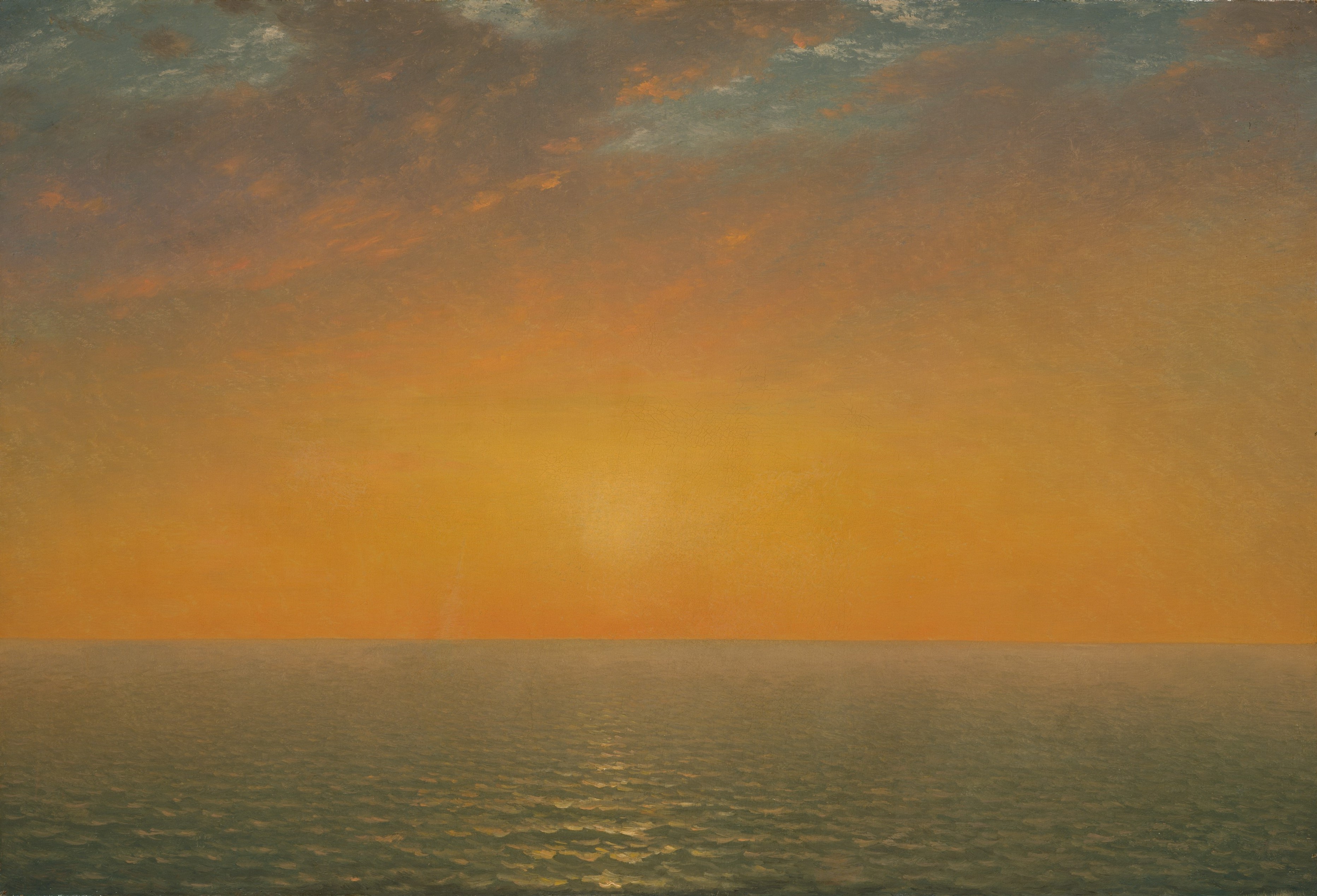 A3 Art Print titled Sunset on the Sea by John Frederick Kensett for room decor