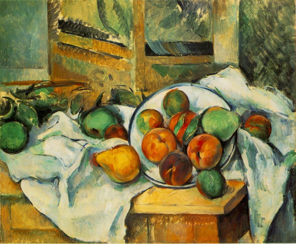 A3 Art Print titled Table, Napkin, and Fruit by Paul Cezanne for room decor