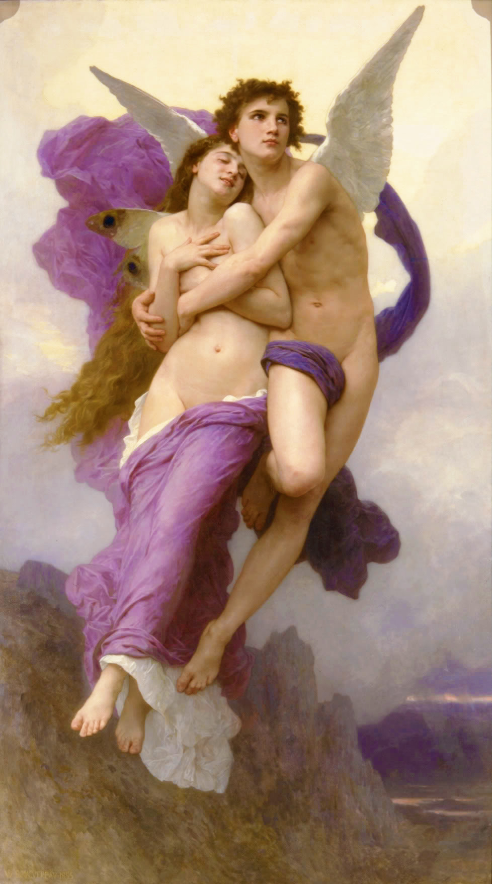A3 Art Print titled The Abduction of Psyche by William-Adolphe Bouguereau for room decor