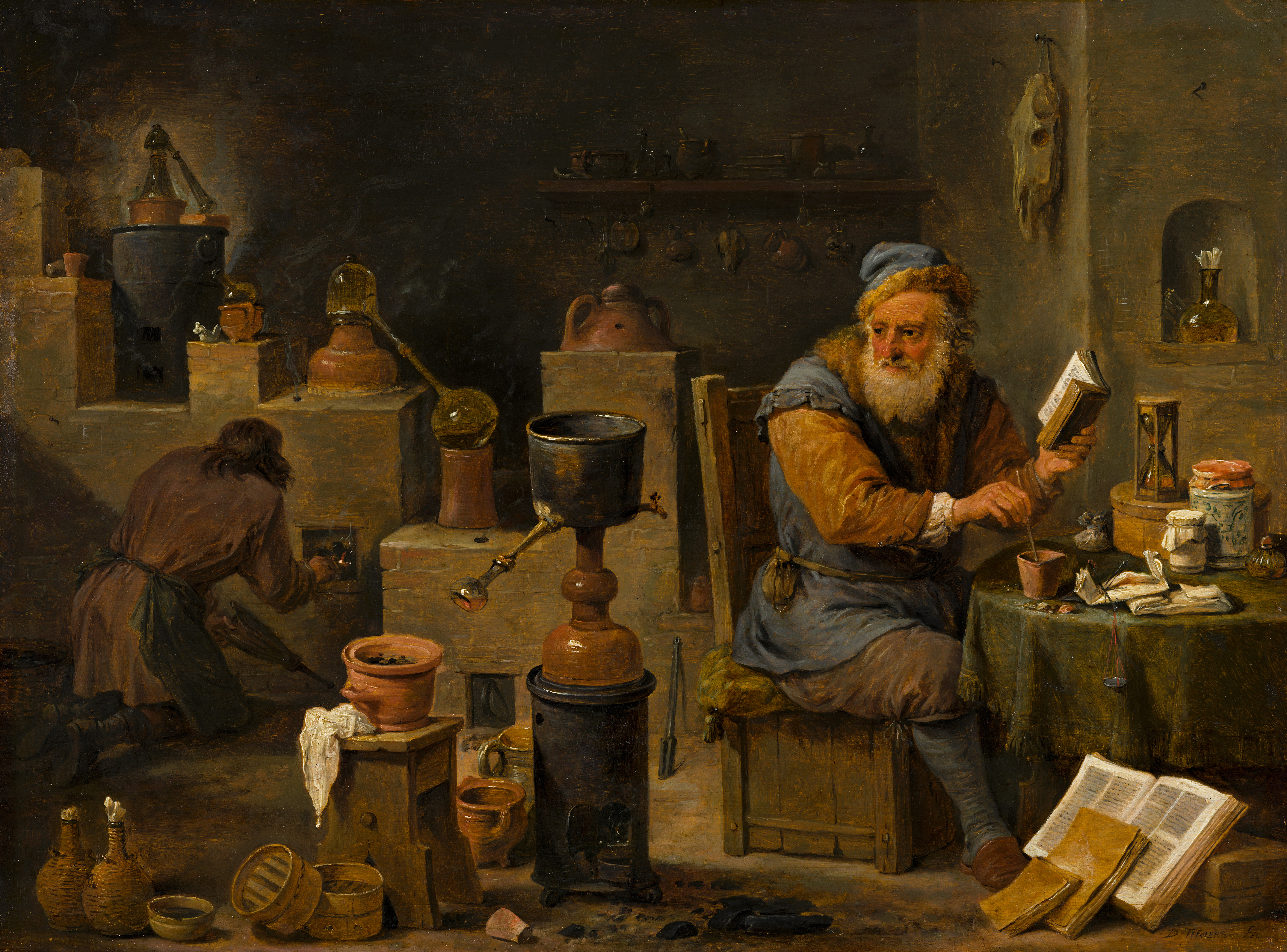 A3 Art Print titled The Alchemist by David Teniers the Younger for room decor