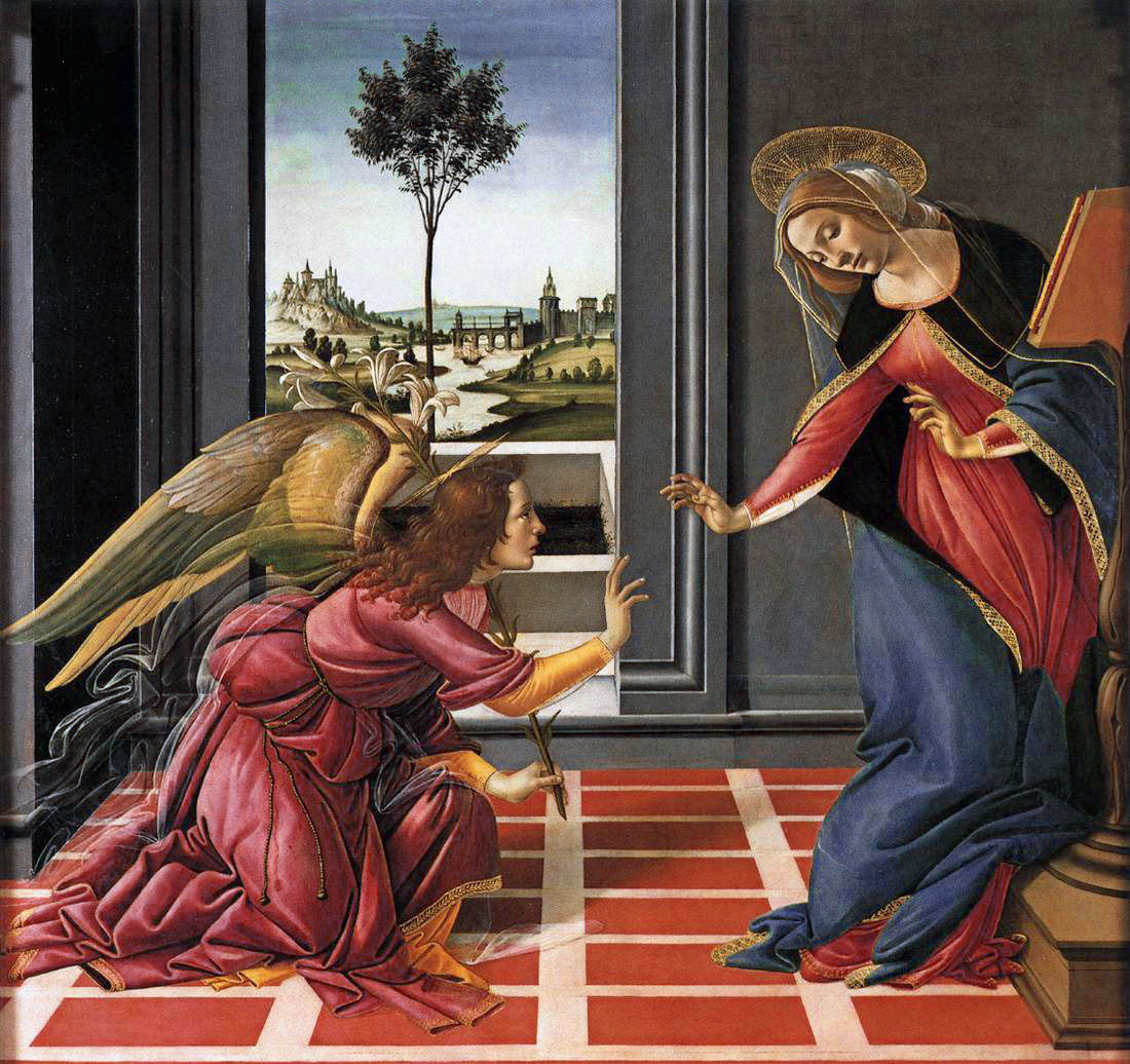 A3 Art Print titled The Annunciation by Sandro Botticelli for room decor