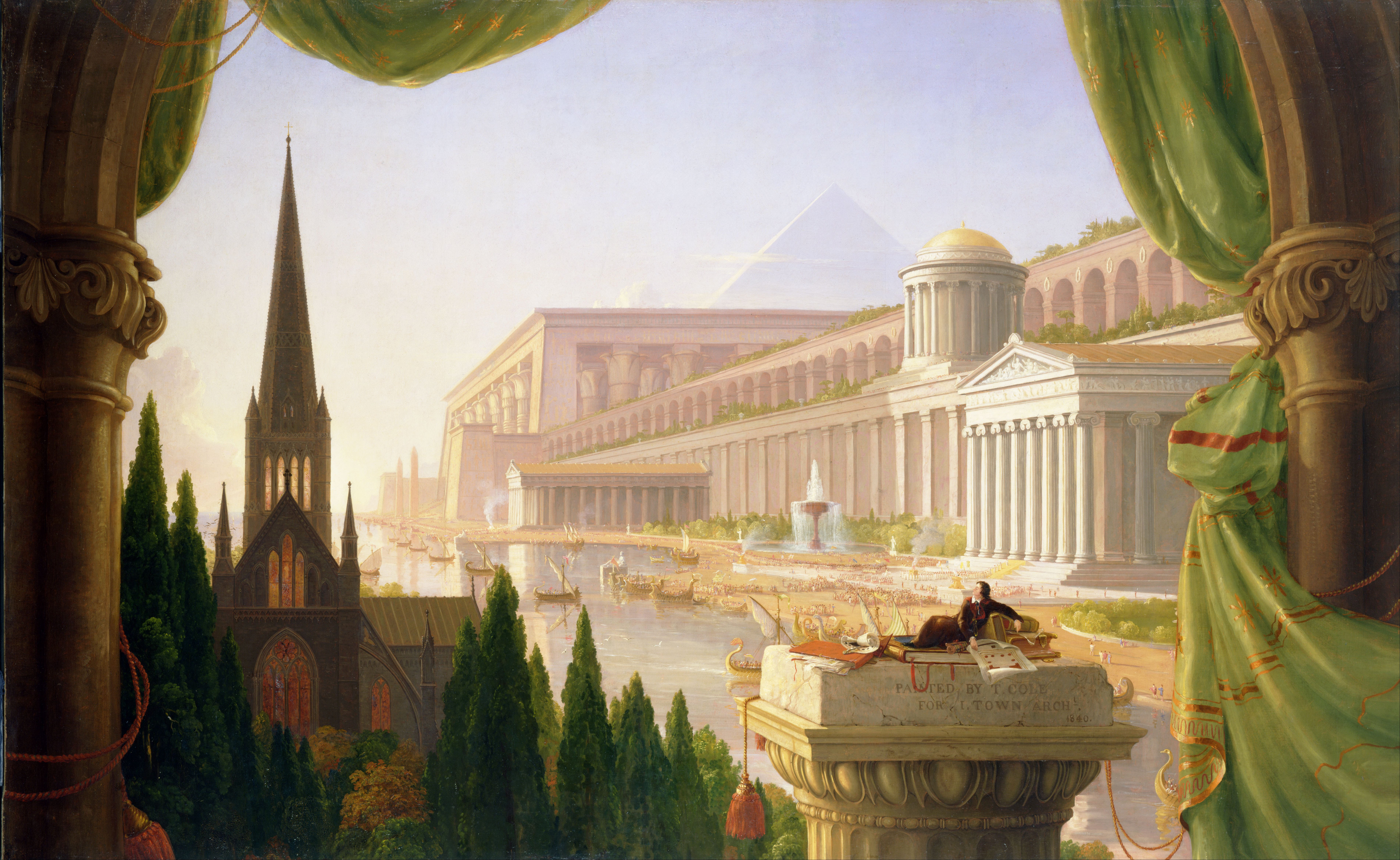 A3 Art Print titled The Architect’s Dream by Thomas Cole for room decor