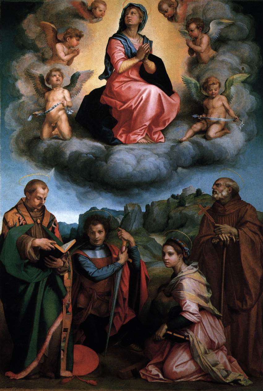 A3 Art Print titled The Assumption of the Virgin by Andrea del Sarto for room decor