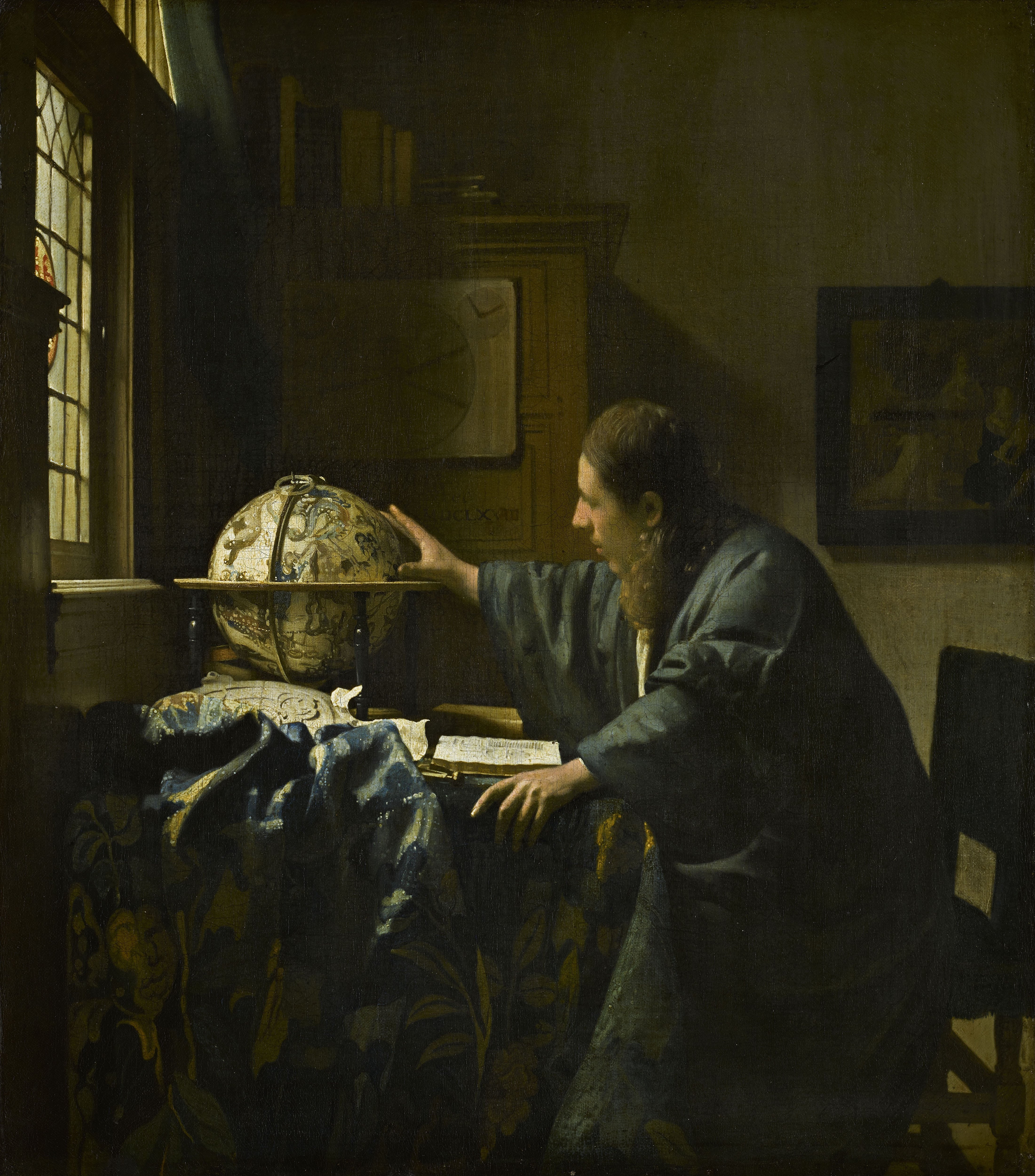 A3 Art Print titled The Astronomer by Johannes Vermeer for room decor