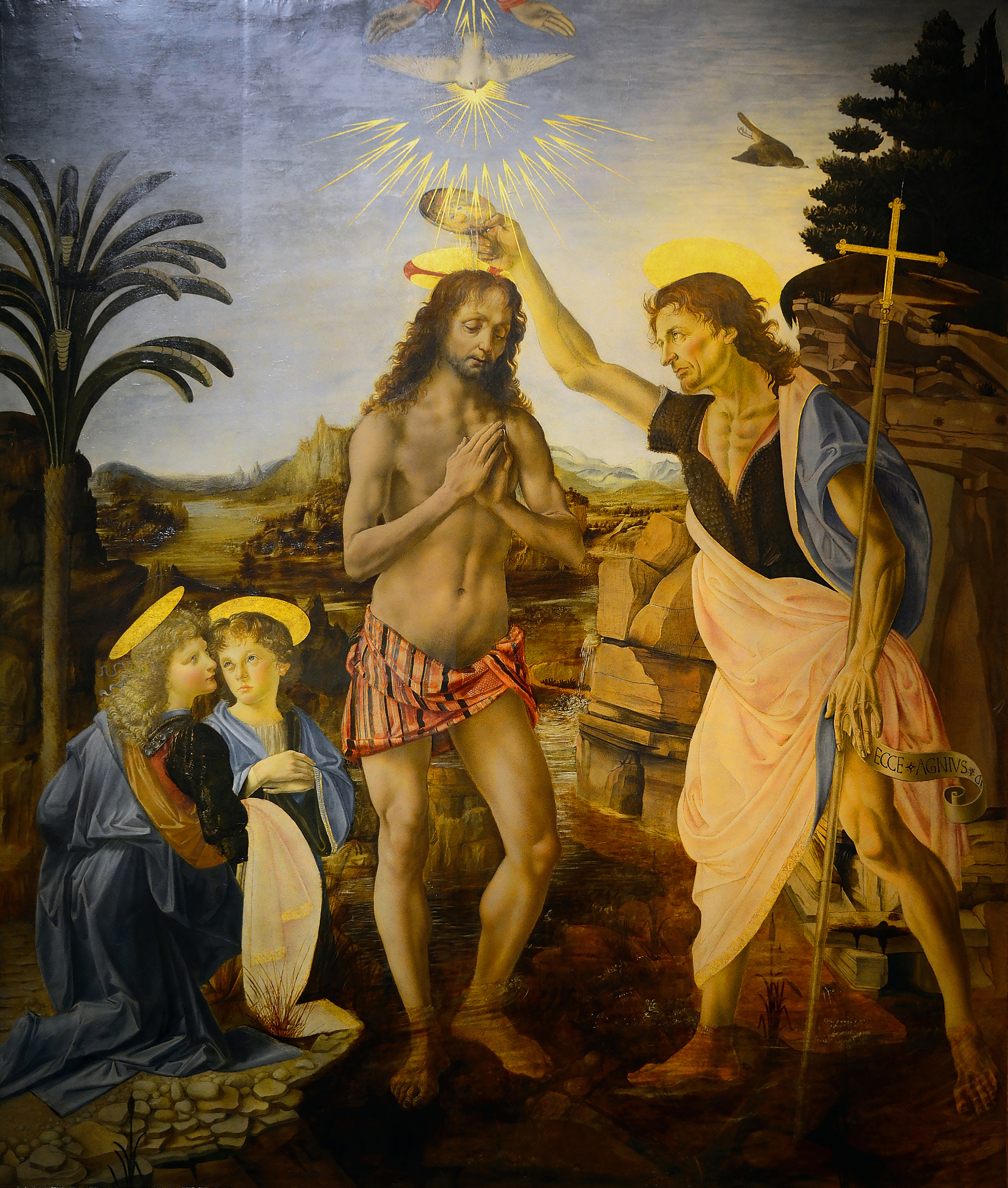 A3 Art Print titled The Baptism of Christ by Leonardo da Vinci for room decor