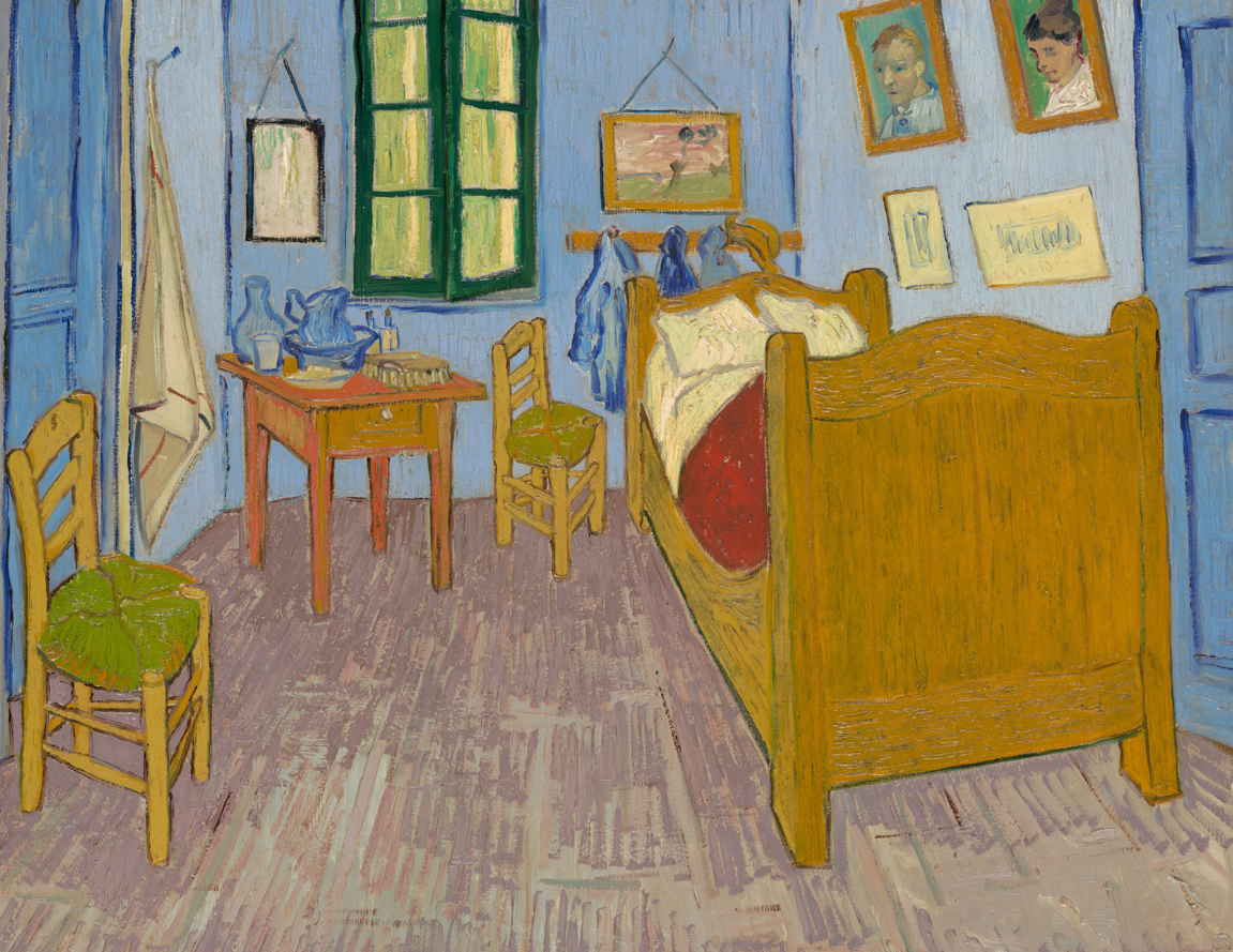 A3 Art Print titled The Bedroom by Vincent Van Gogh for room decor