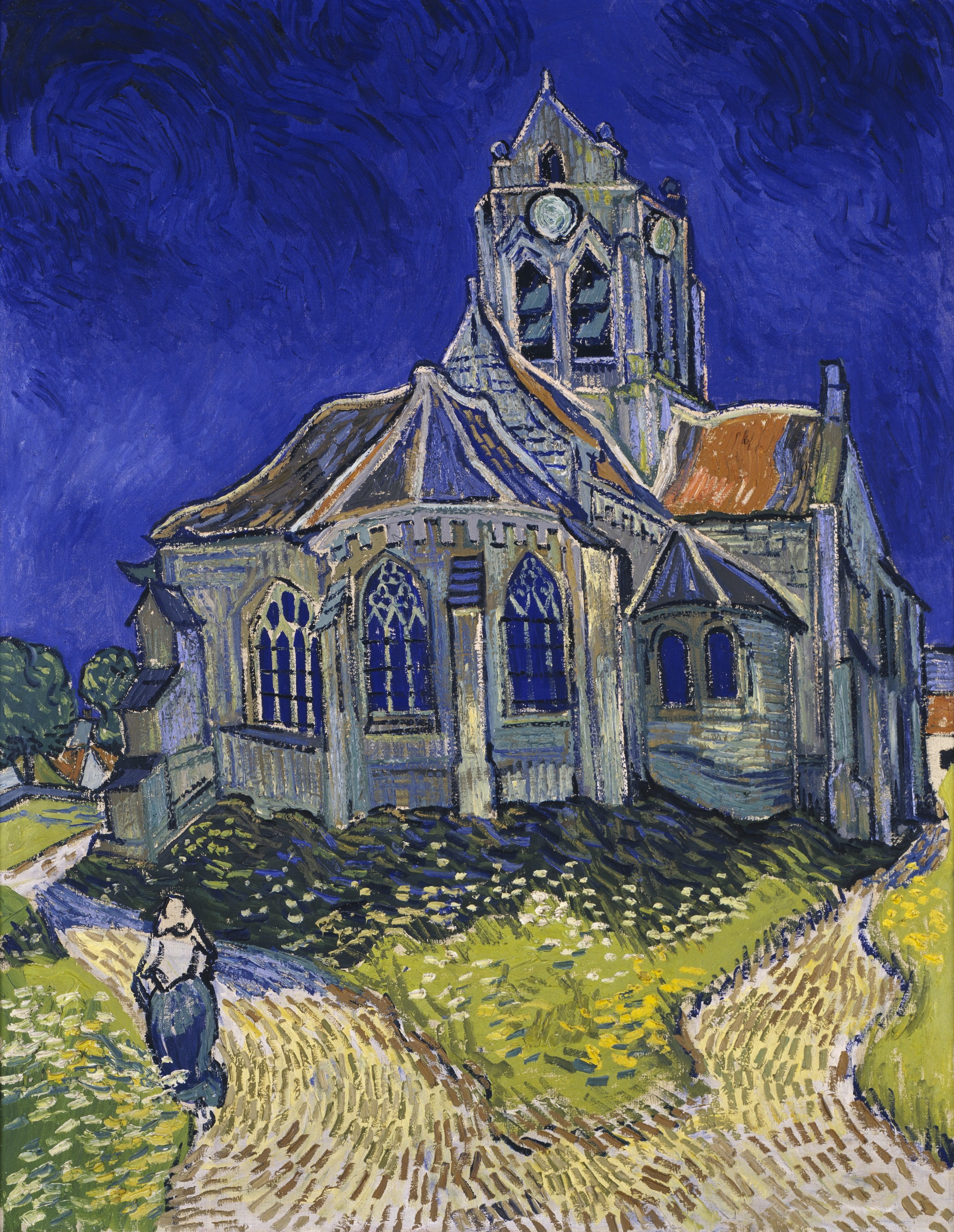 A3 Art Print titled The Church at Auvers by Vincent van Gogh for room decor