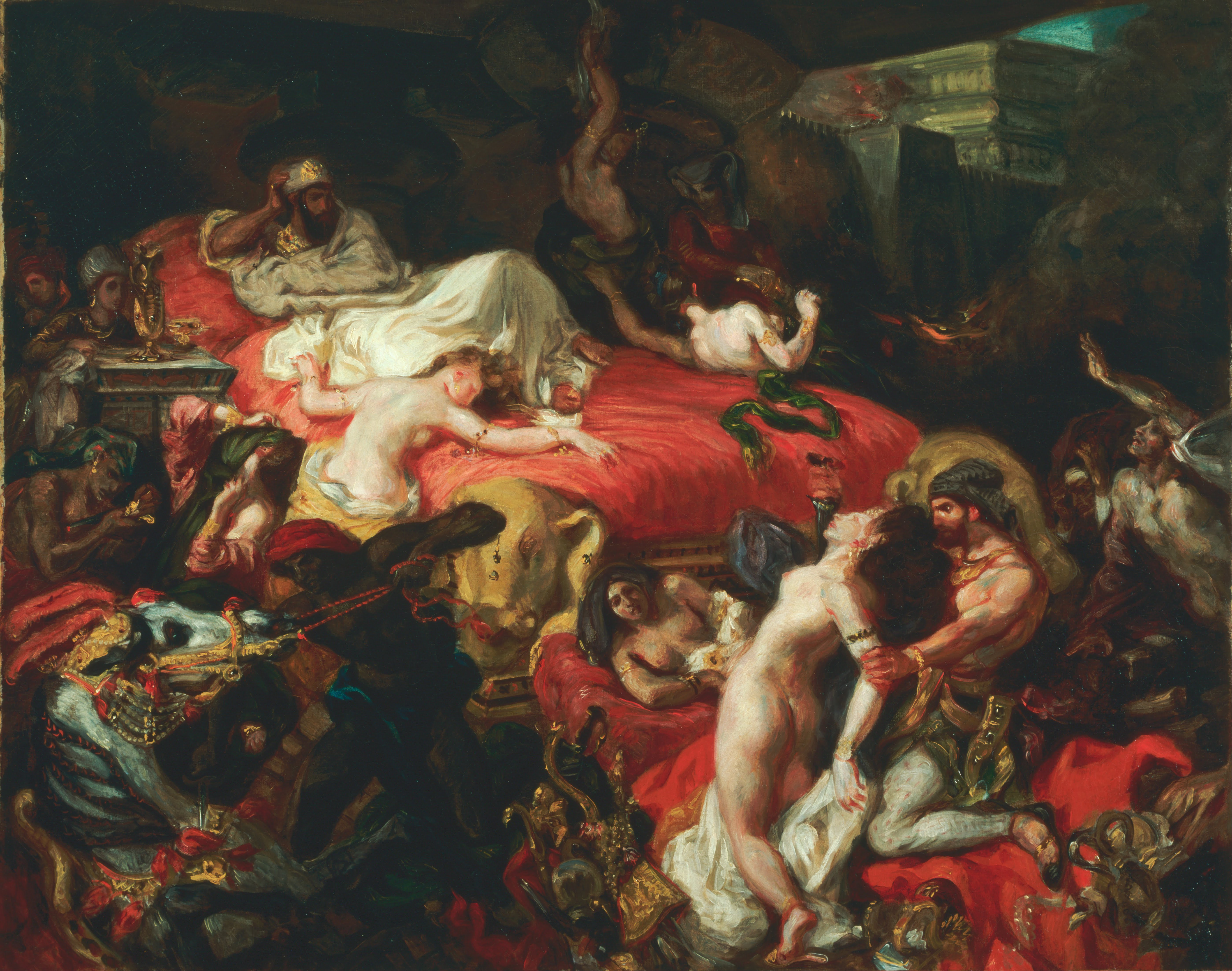 A3 Art Print titled The Death of Sardanapalus by Eugene Delacroix for room decor