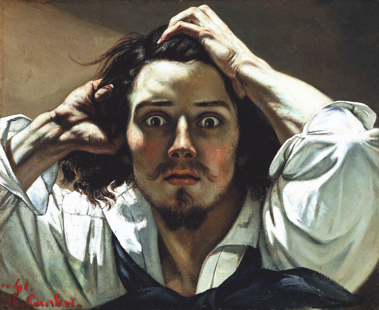 A3 Art Print titled The Desperate Man by Gustave Courbet for room decor