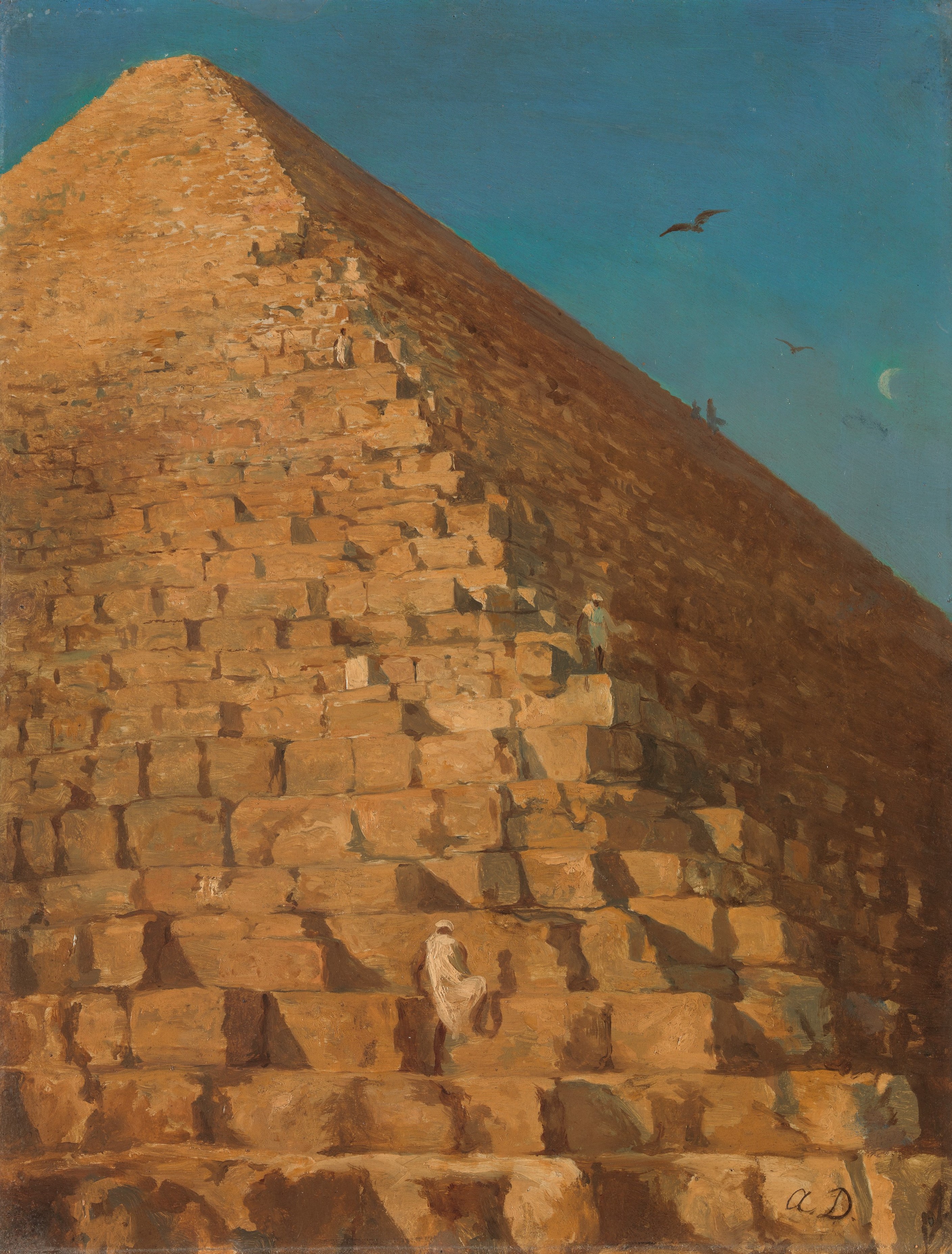 A3 Art Print titled The Great Pyramid of Giza by Adrien Dauzats for room decor
