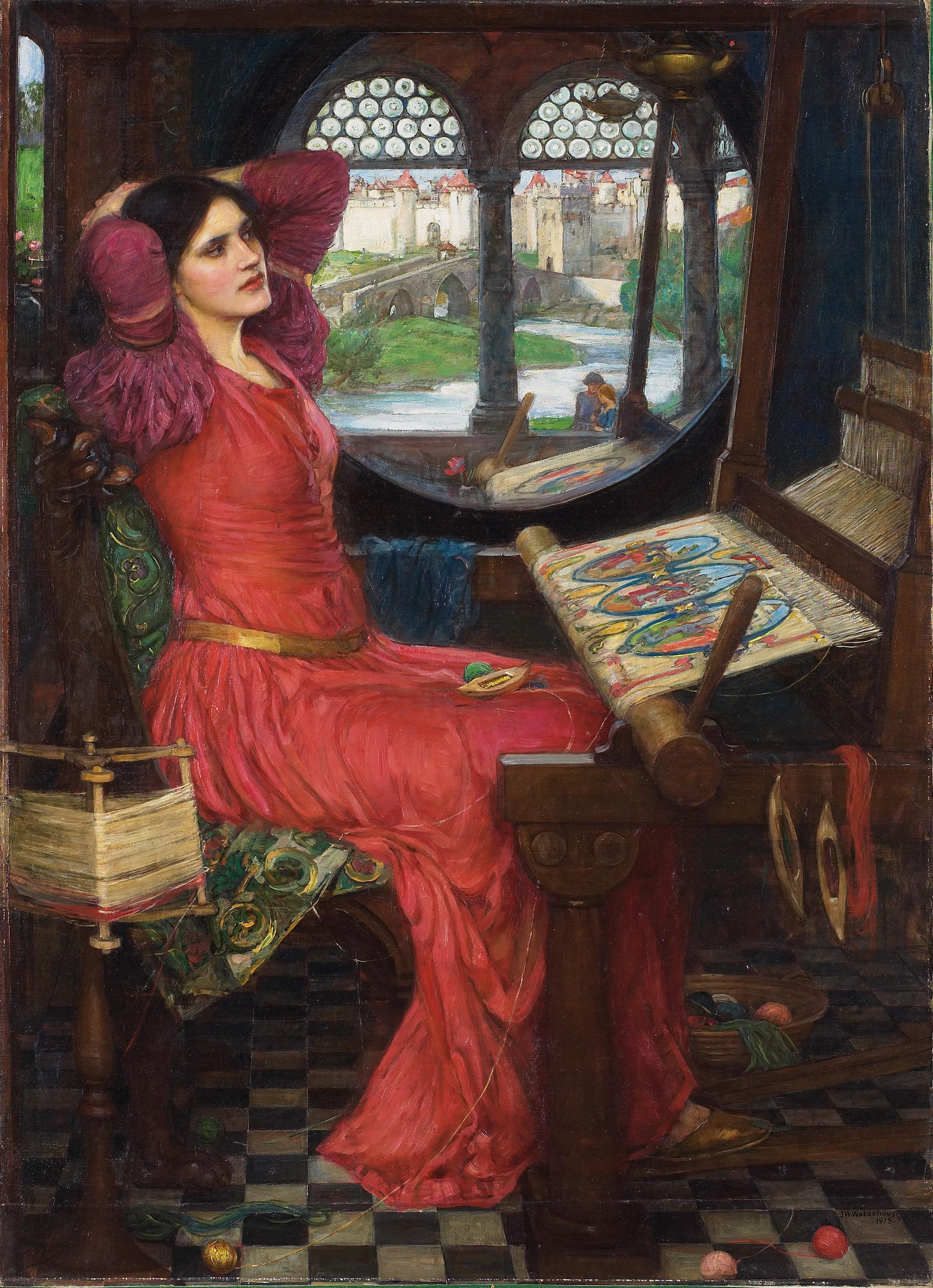 A3 Art Print titled The Lady of Shalott by John William Waterhouse for room decor