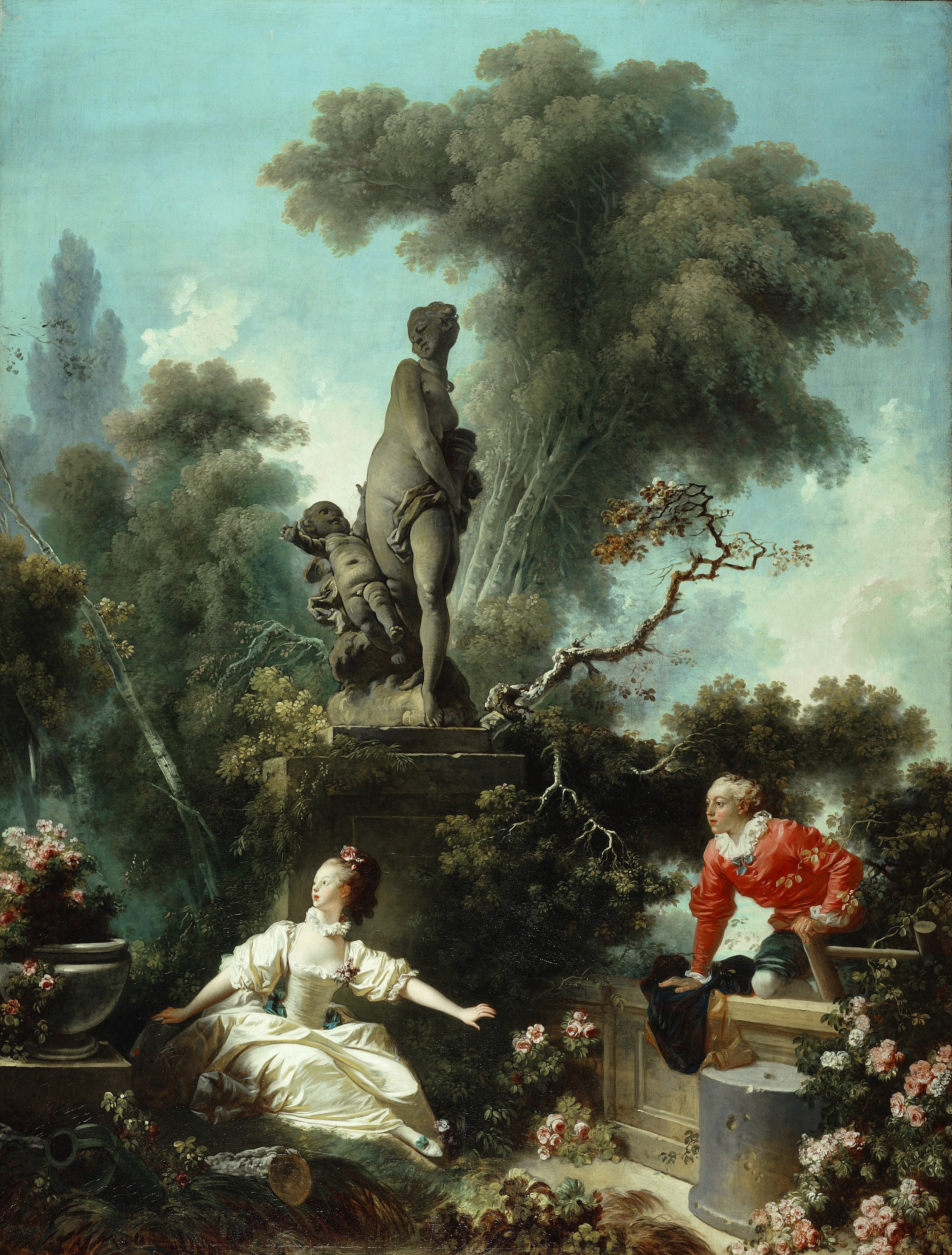 A3 Art Print titled The Meeting by Jean Honore Fragonard for room decor