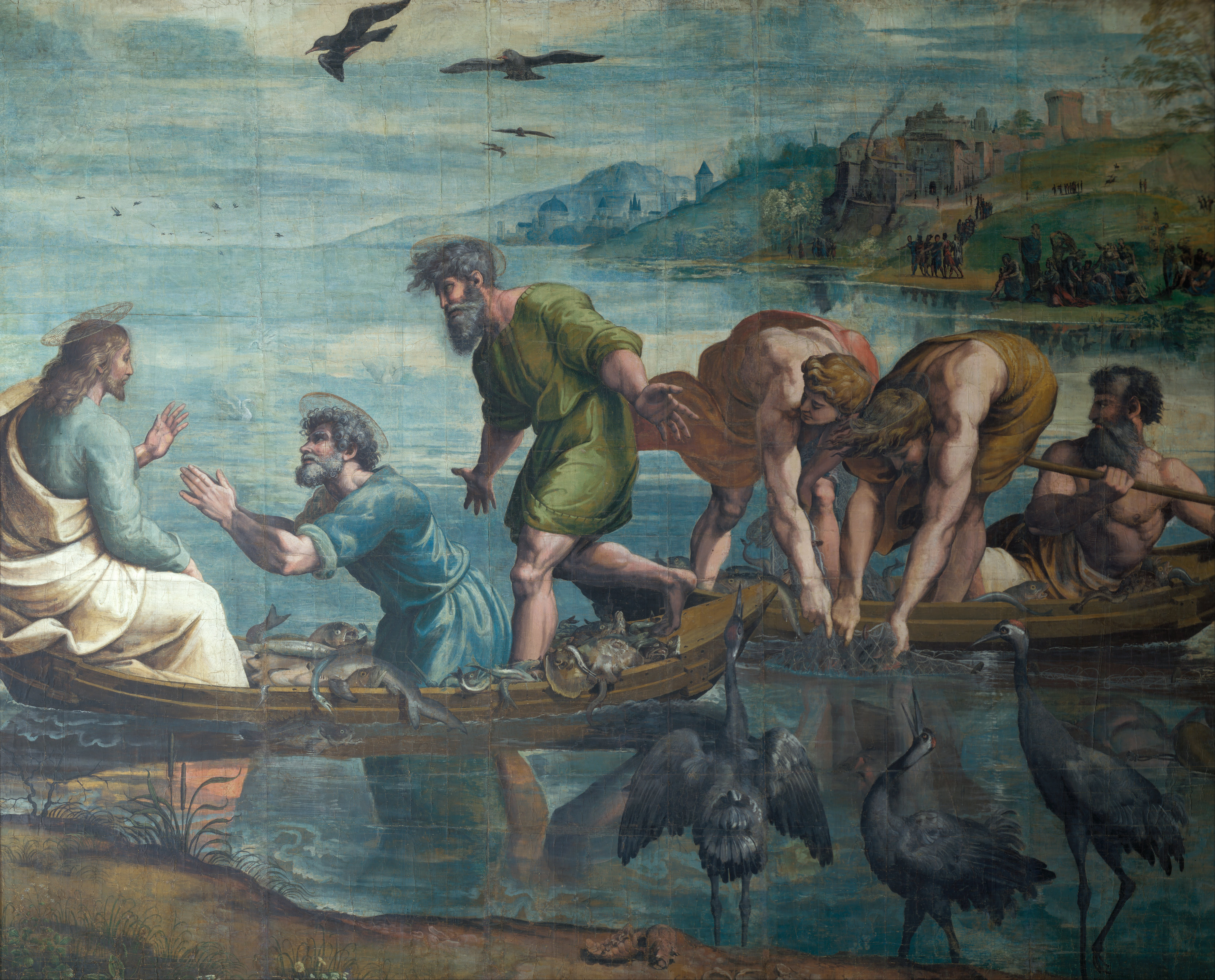 A3 Art Print titled The Miraculous Draught of Fishes by Raphael for room decor