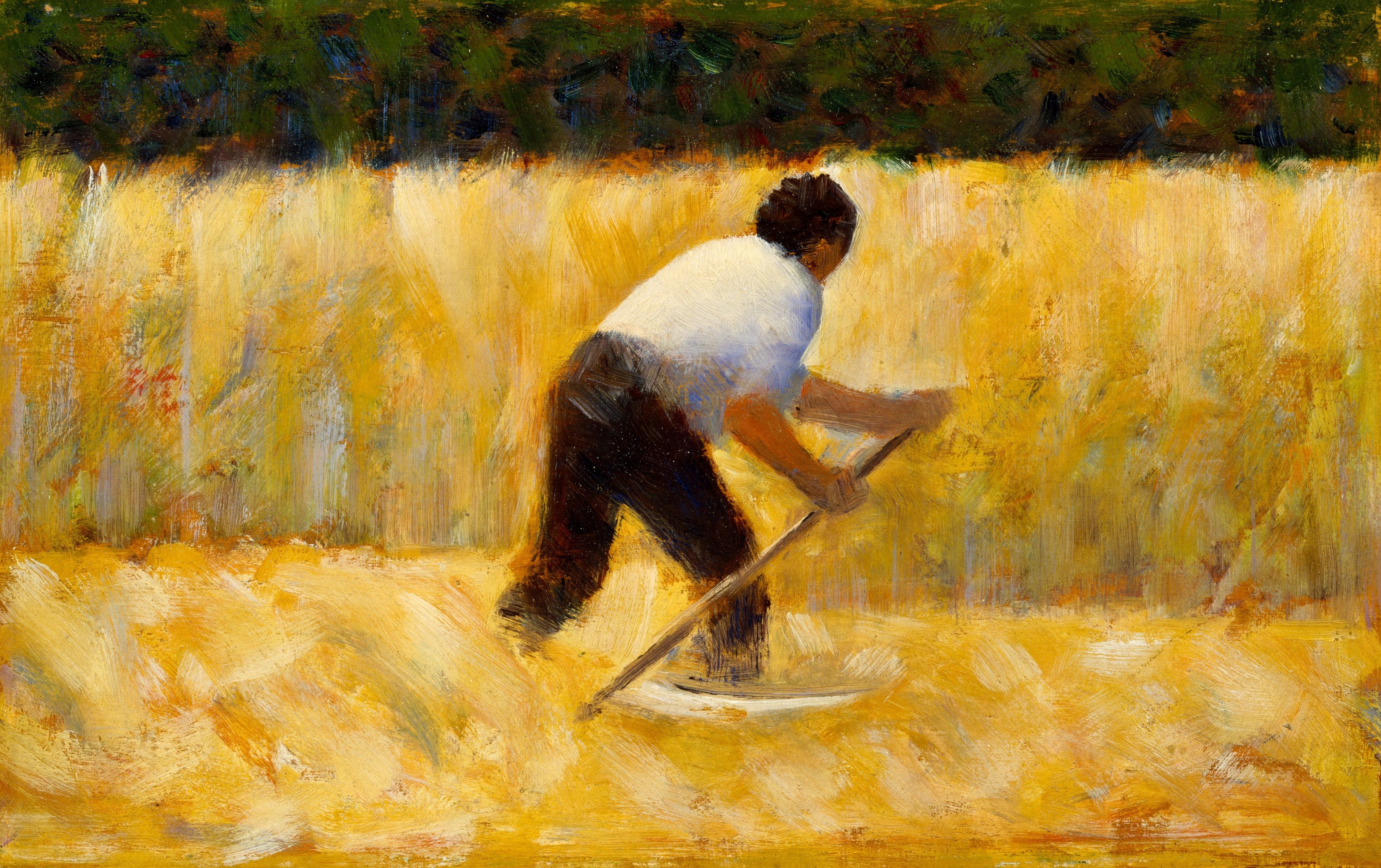 A3 Art Print titled The Mower by Georges Seurat for room decor