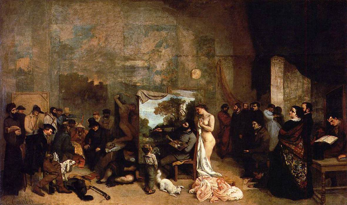 A3 Art Print titled The Painter's Studio by Gustave Courbet for room decor