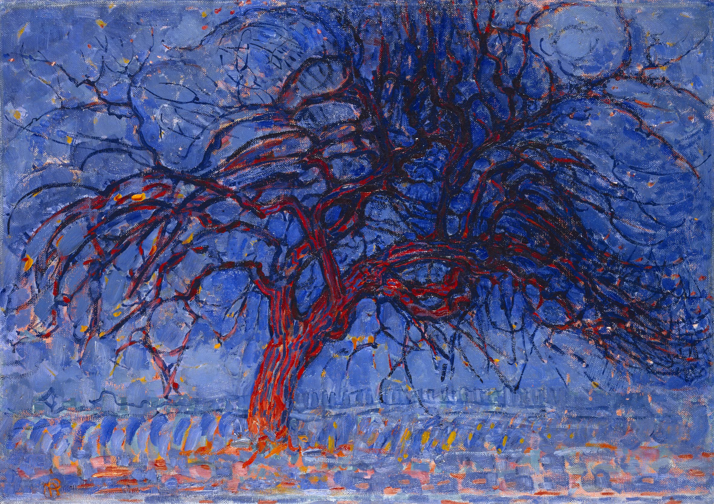 A3 Art Print titled The Red Tree by Piet Mondrian for room decor