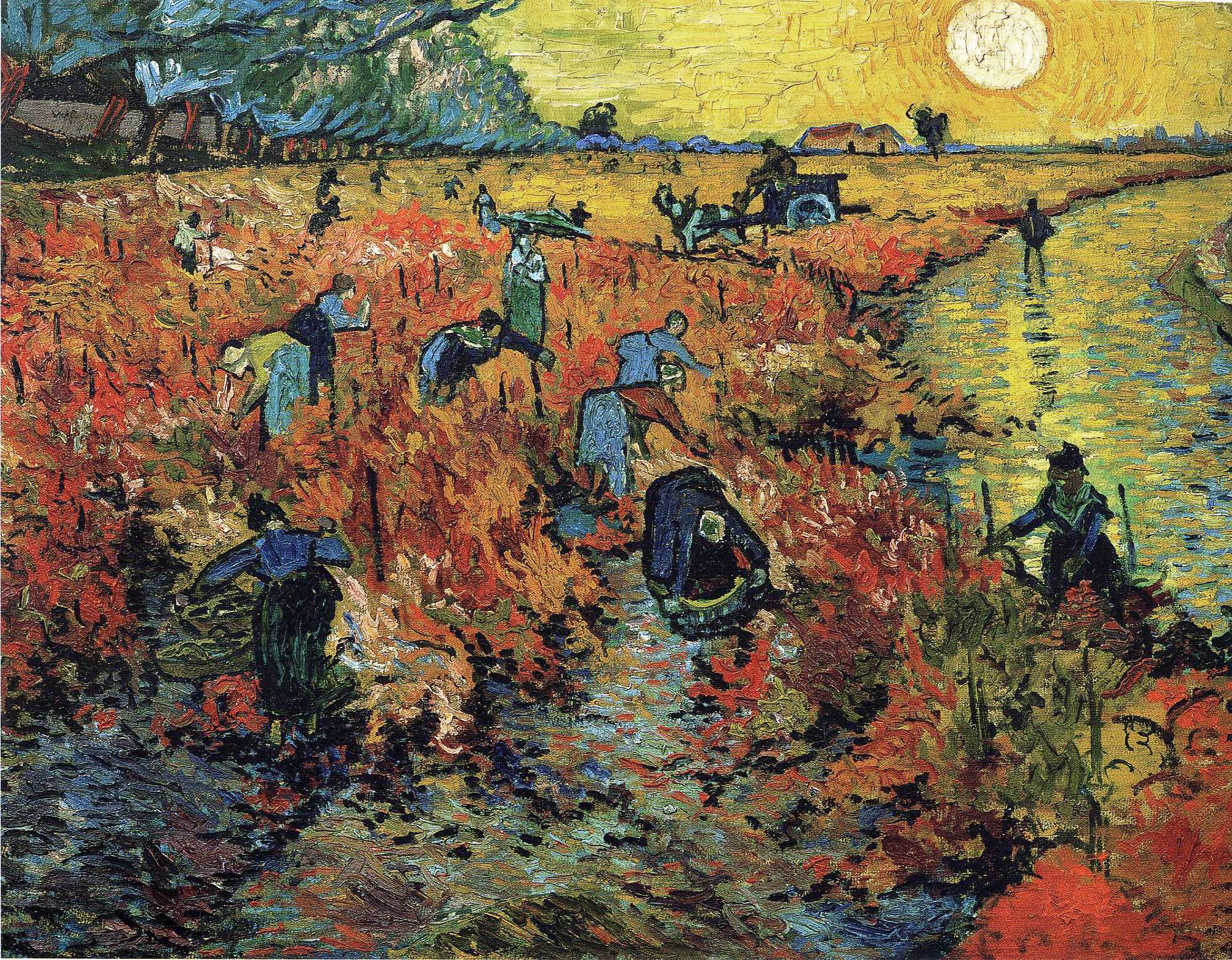 A3 Art Print titled The Red Vineyard by Vincent Van Gogh for room decor
