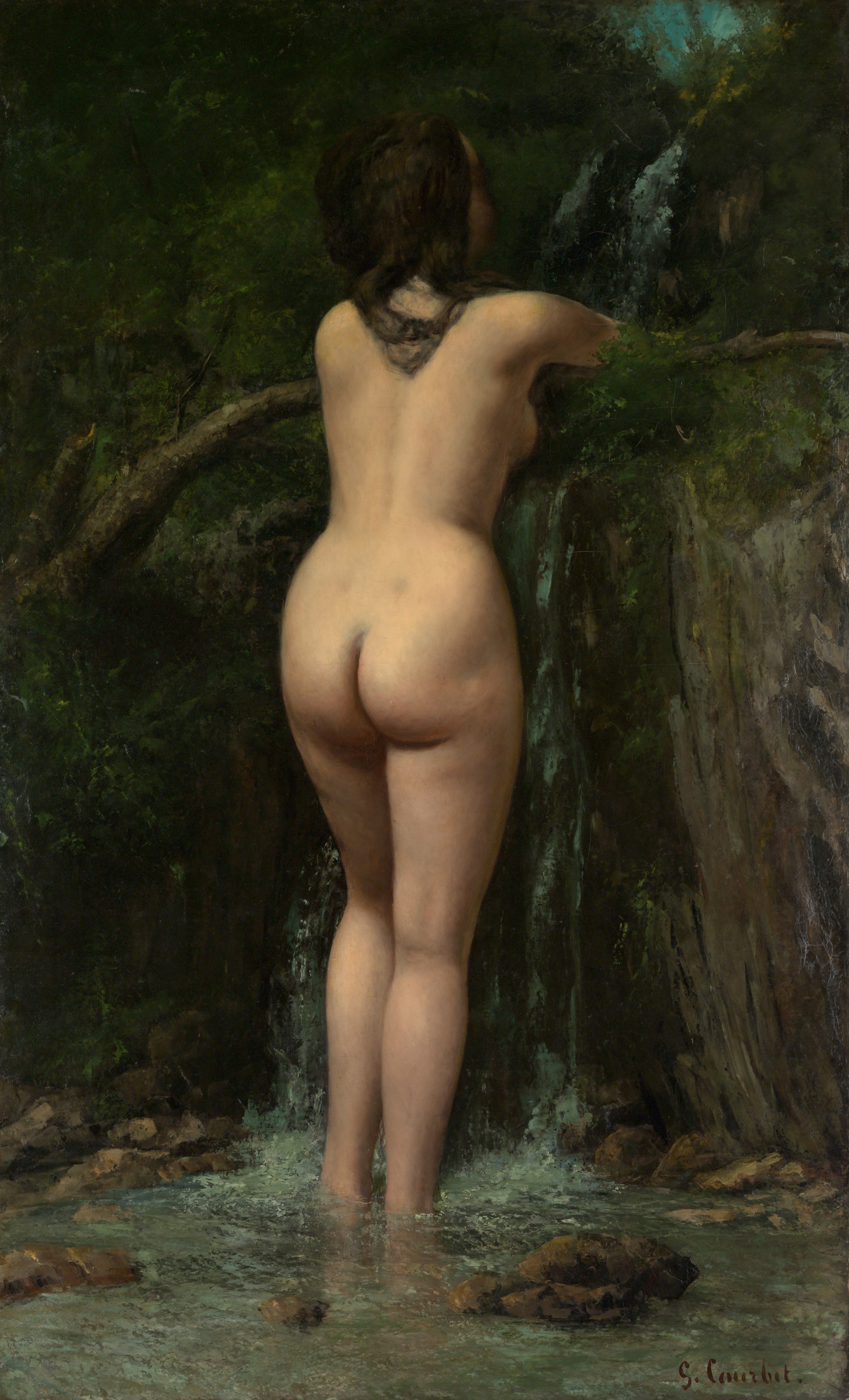 A3 Art Print titled The Source by Gustave Courbet for room decor