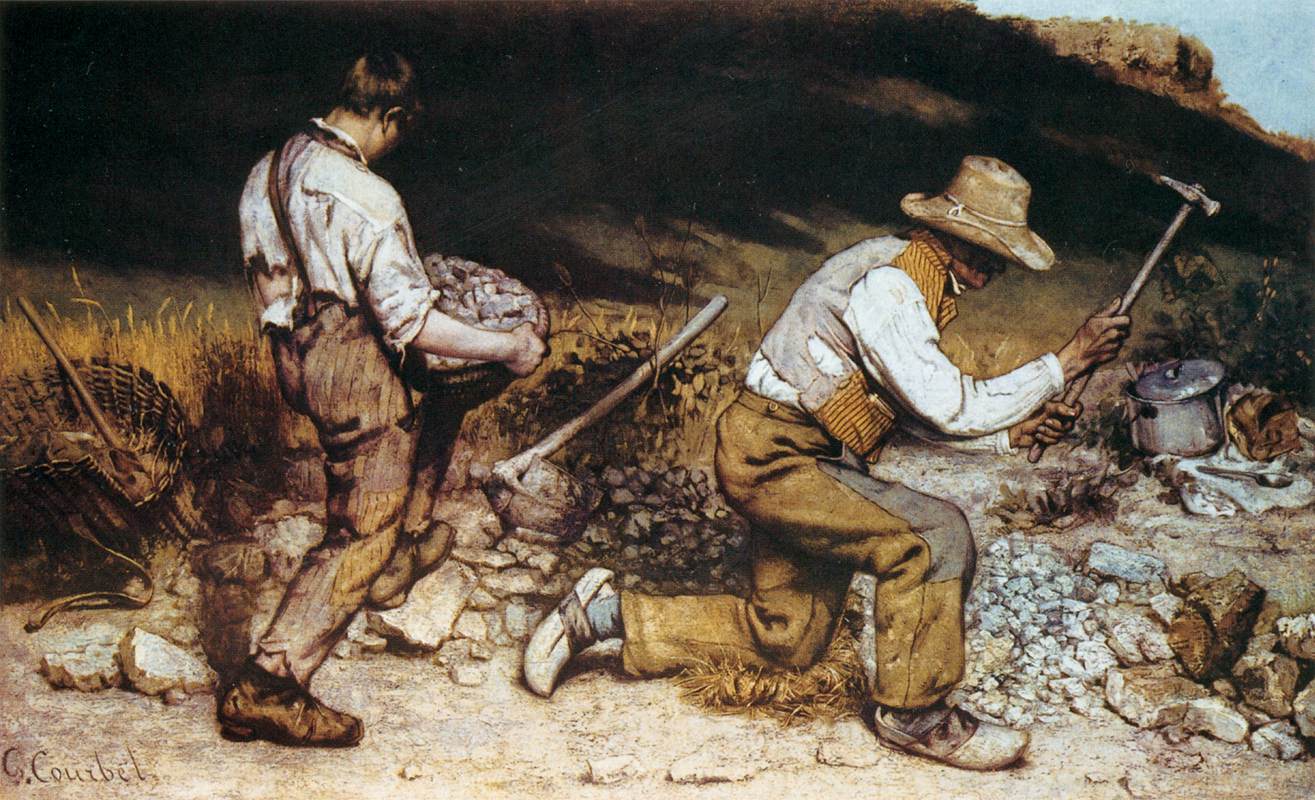 A3 Art Print titled The Stone Breakers by Gustave Courbet for room decor