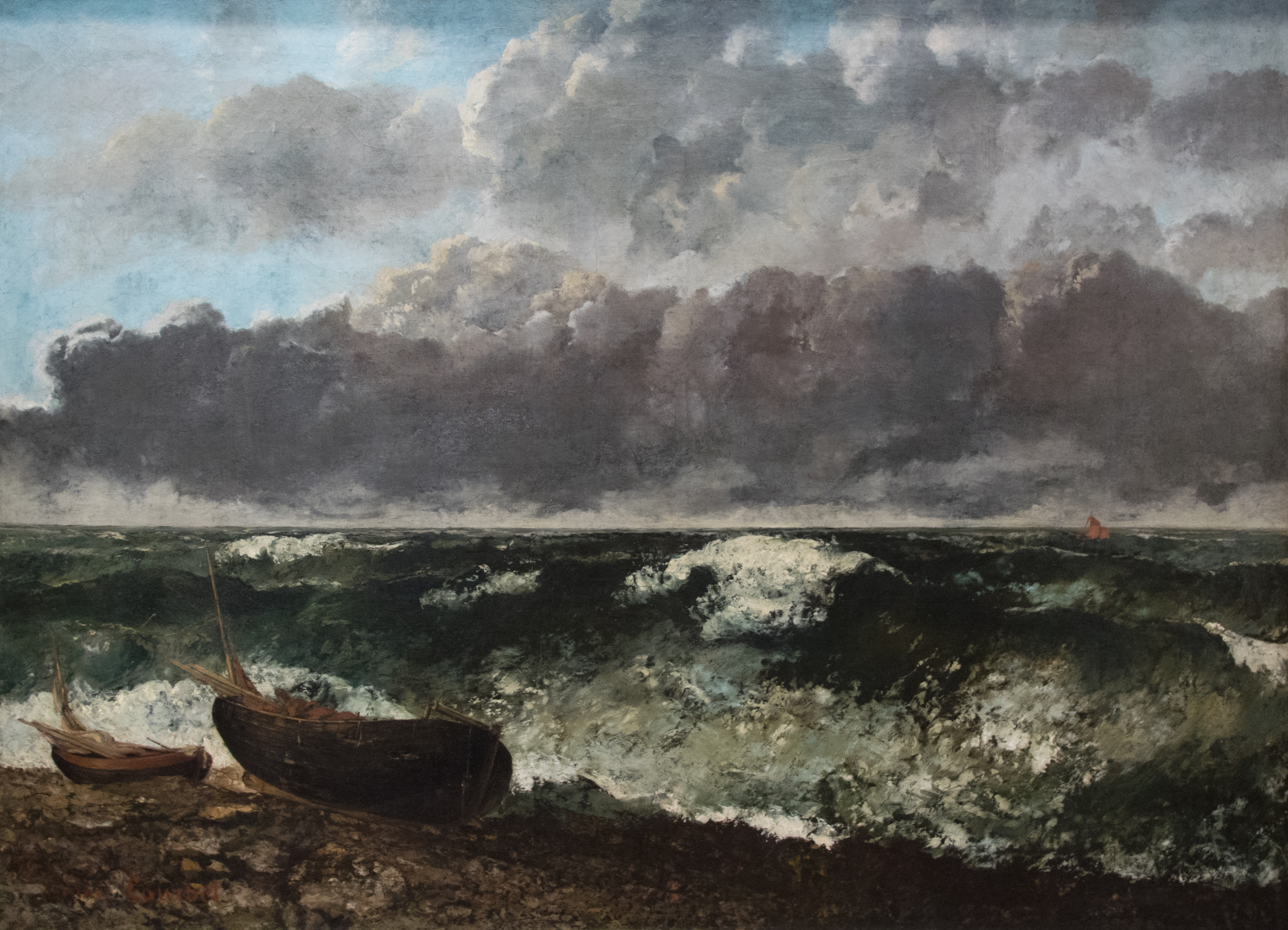 A3 Art Print titled The Stormy Sea by Gustave Courbet for room decor