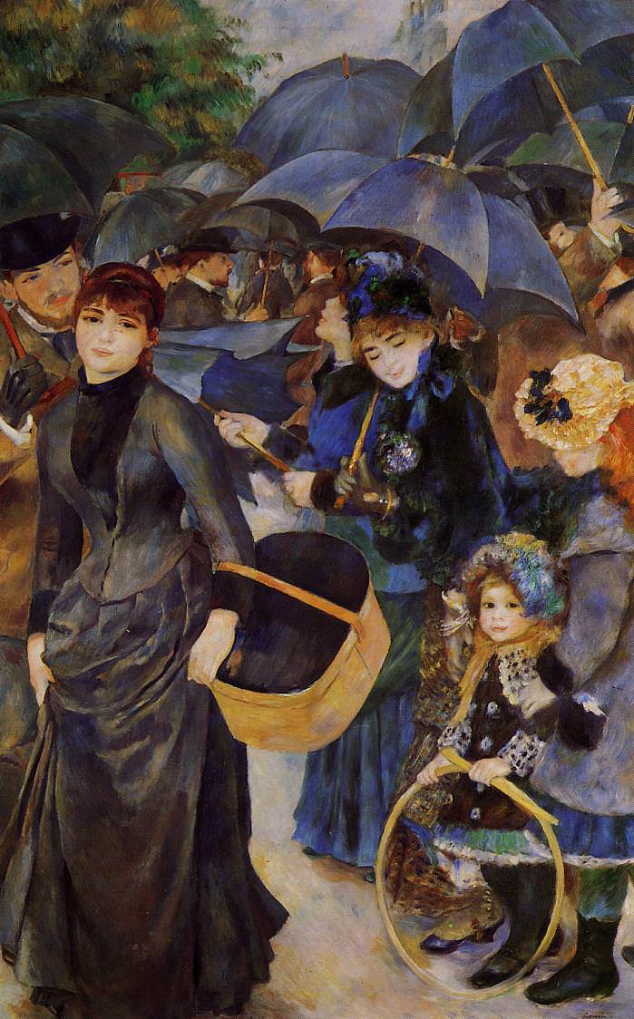 A3 Art Print titled The Umbrellas by Pierre-Auguste Renoir for room decor