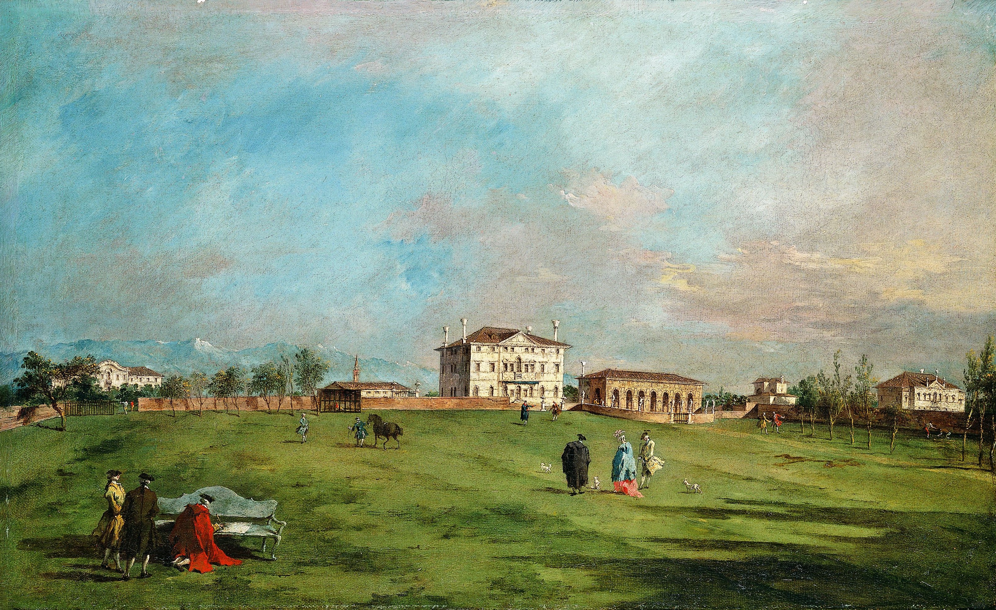 A3 Art Print titled The Villa Loredan by Francesco Guardi for room decor