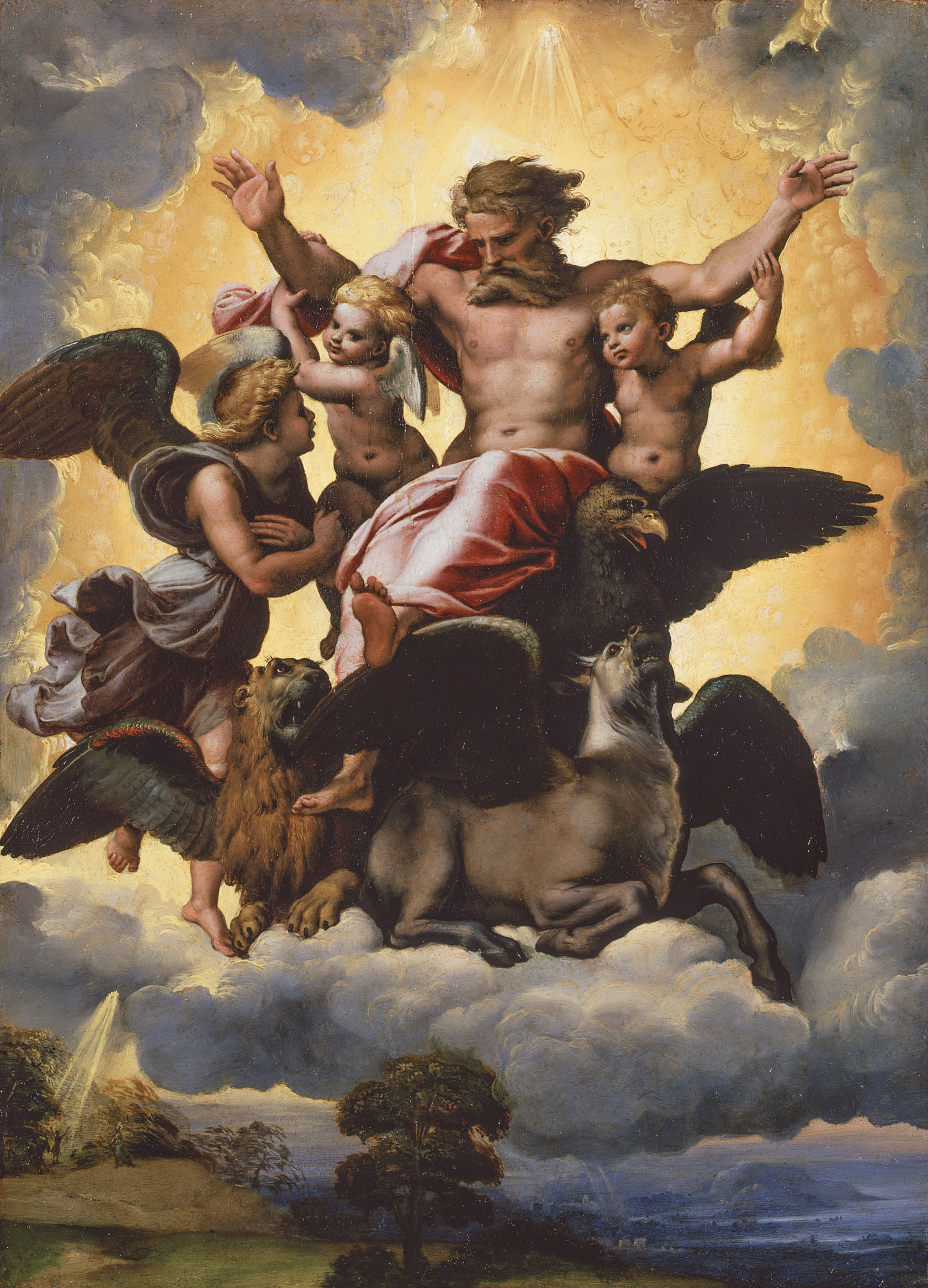 A3 Art Print titled The Vision of Ezekiel by Raphael for room decor