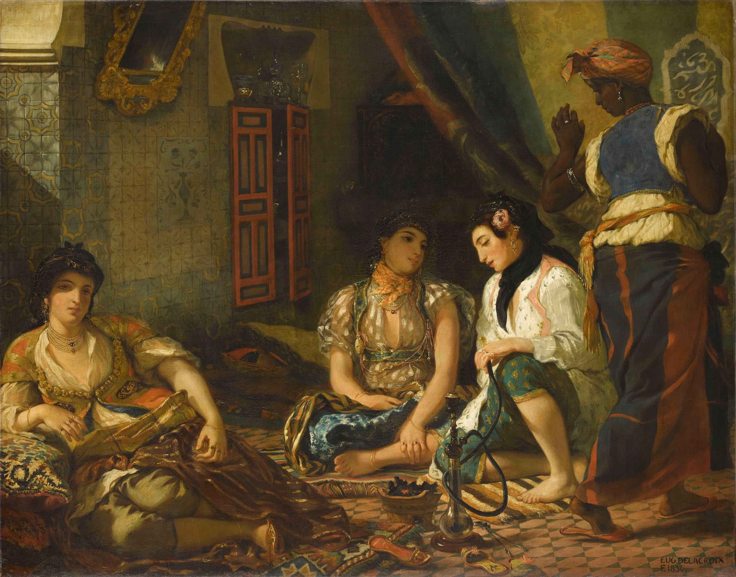 A3 Art Print titled The Women of Algiers by Eugene Delacroix for room decor