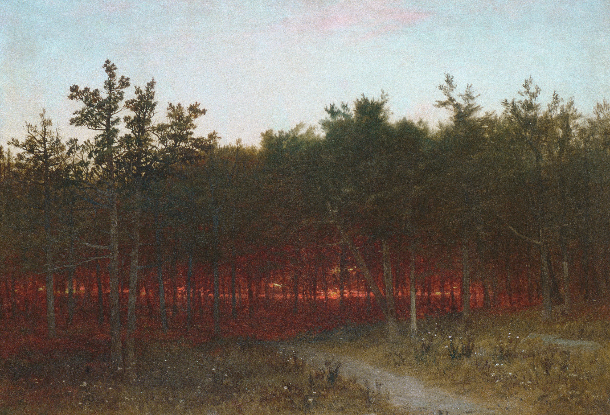 A3 Art Print titled Twilight in the Cedars at Darien by John Frederick Kensett for room decor
