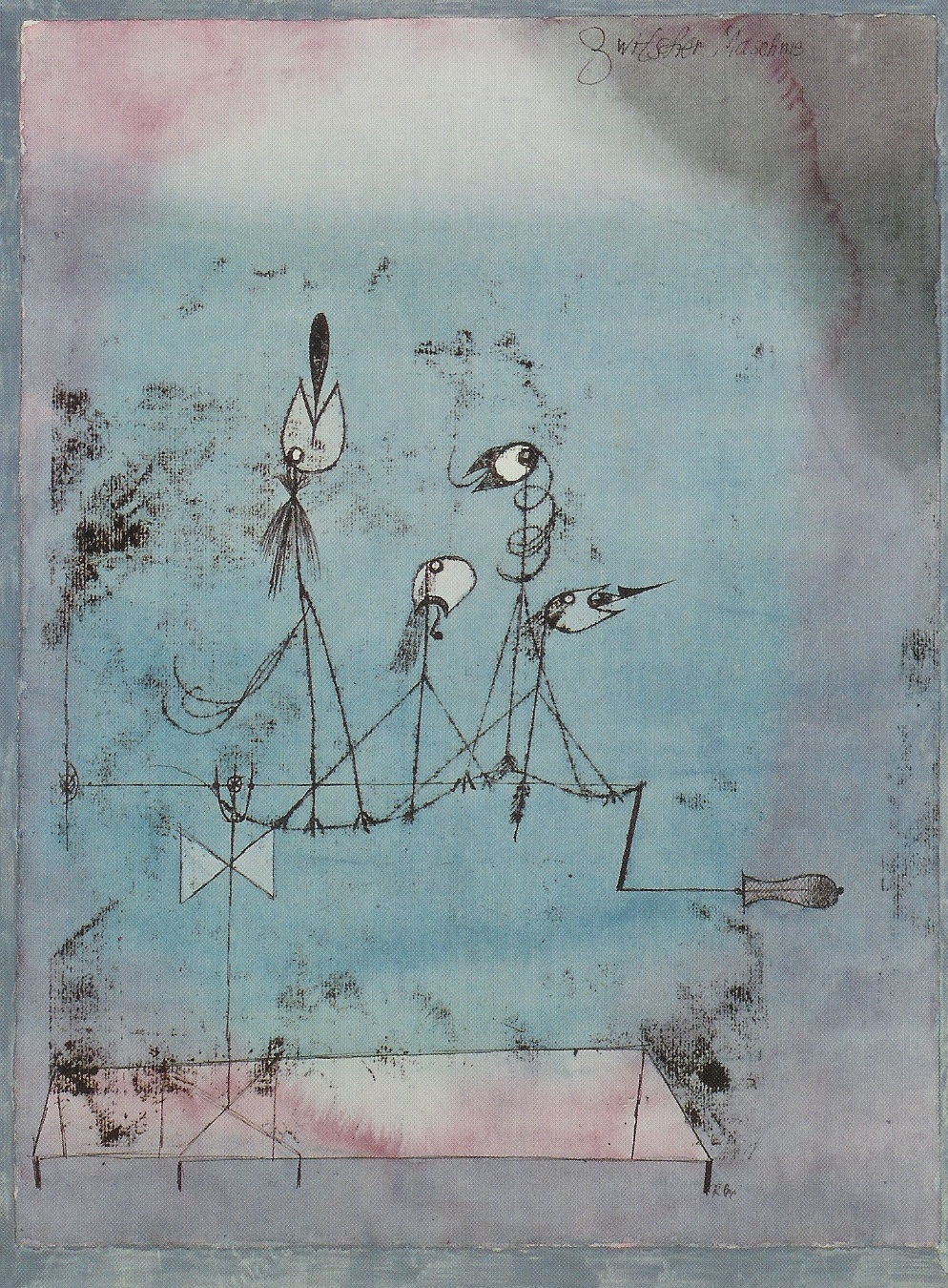 A3 Art Print titled Twittering Machine by Paul Klee for room decor