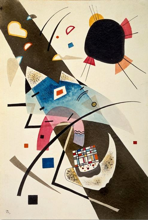 A3 Art Print titled Two black Spots by Wassily Kandinsky for room decor